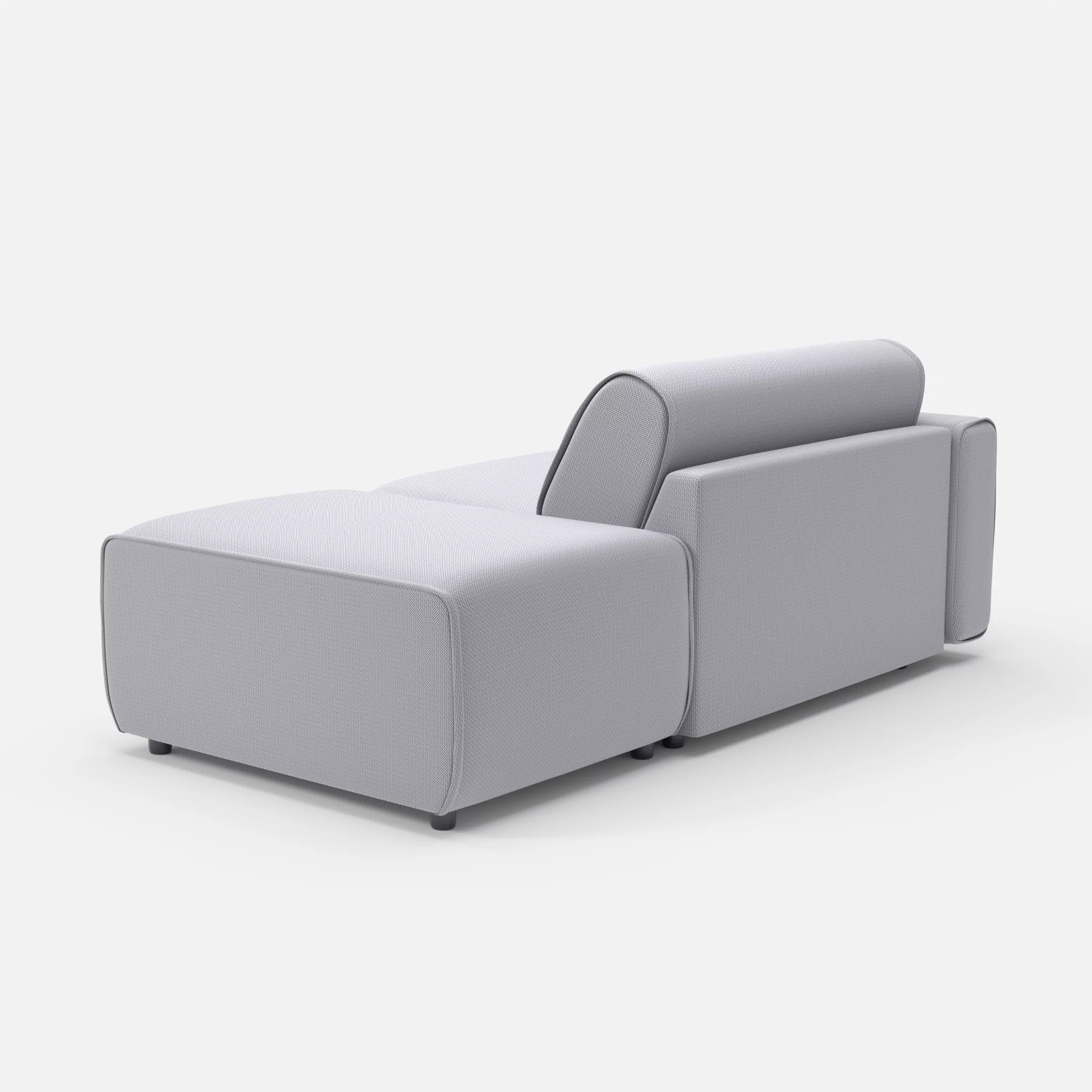 1 Sitzer Sofa Belleform mit offener Seite mit Armlehne 1 credochalk in Hellgrau von hinten