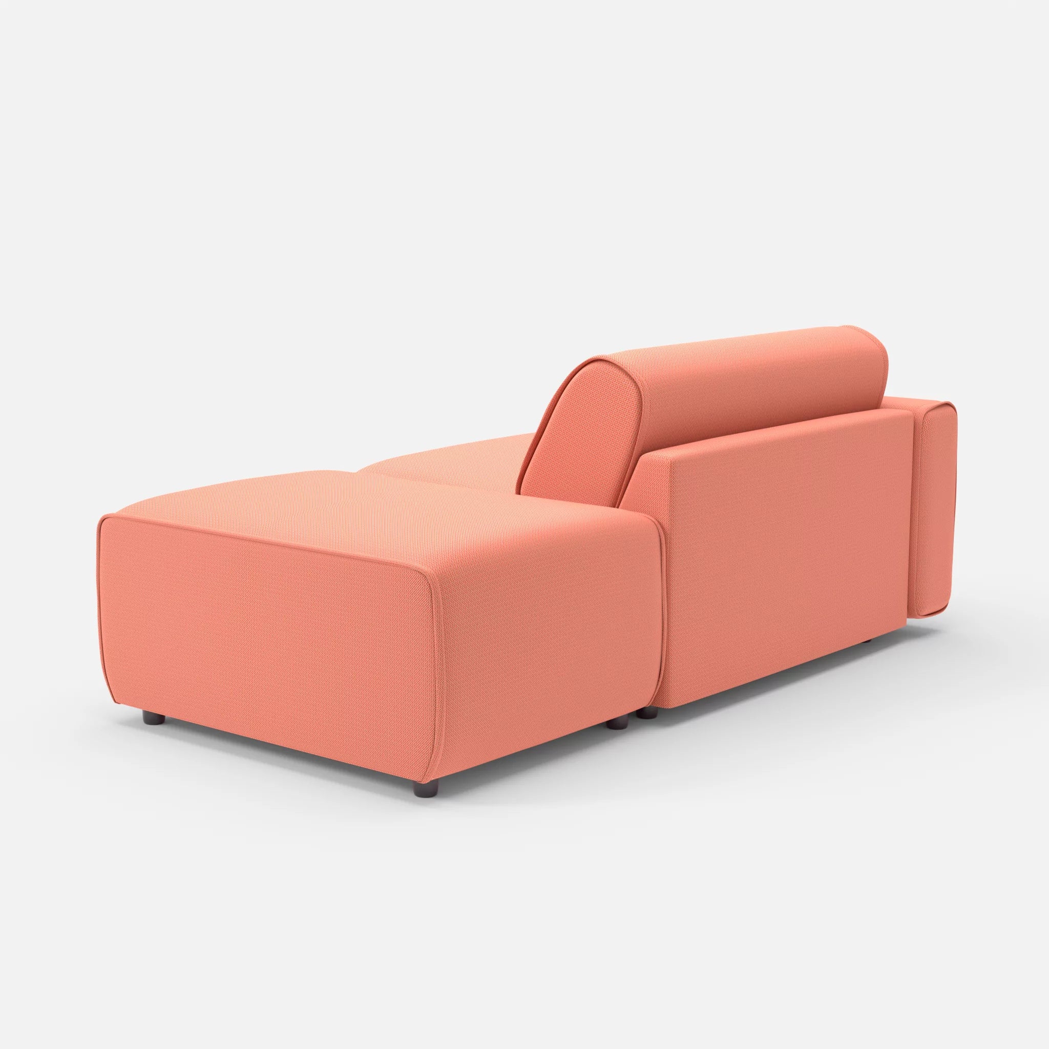 1 Sitzer Sofa Belleform mit offener Seite mit Armlehne 1 credograpefruit in Coral von hinten