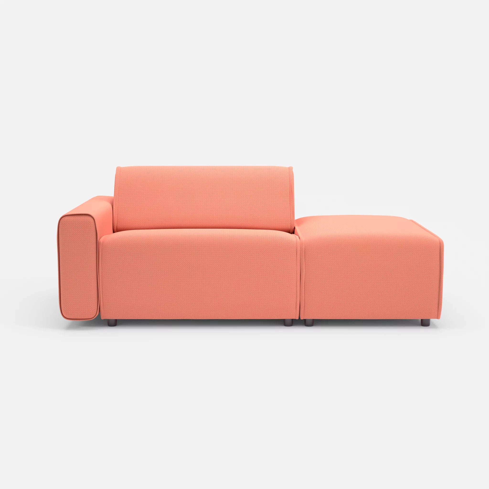 1 Sitzer Sofa Belleform mit offener Seite mit Armlehne 1 credograpefruit in Coral von vorne