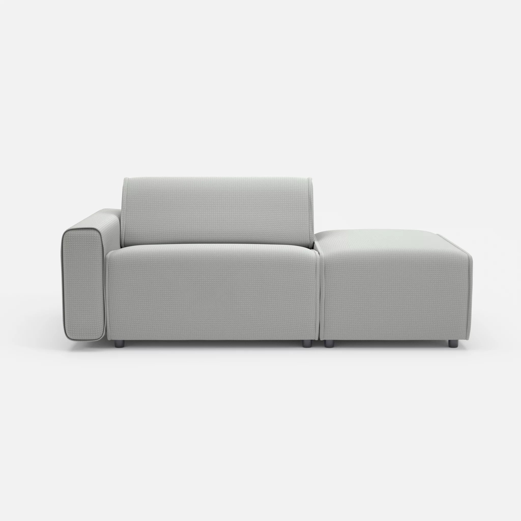 1 Sitzer Sofa Belleform mit offener Seite mit Armlehne 1 credopepper in Dunkelgrau von vorne