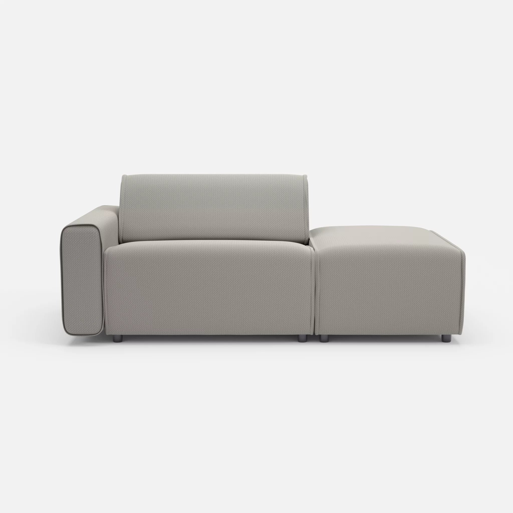 1 Sitzer Sofa Belleform mit offener Seite mit Armlehne 1 nabucco1003 in Hellgrau von vorne