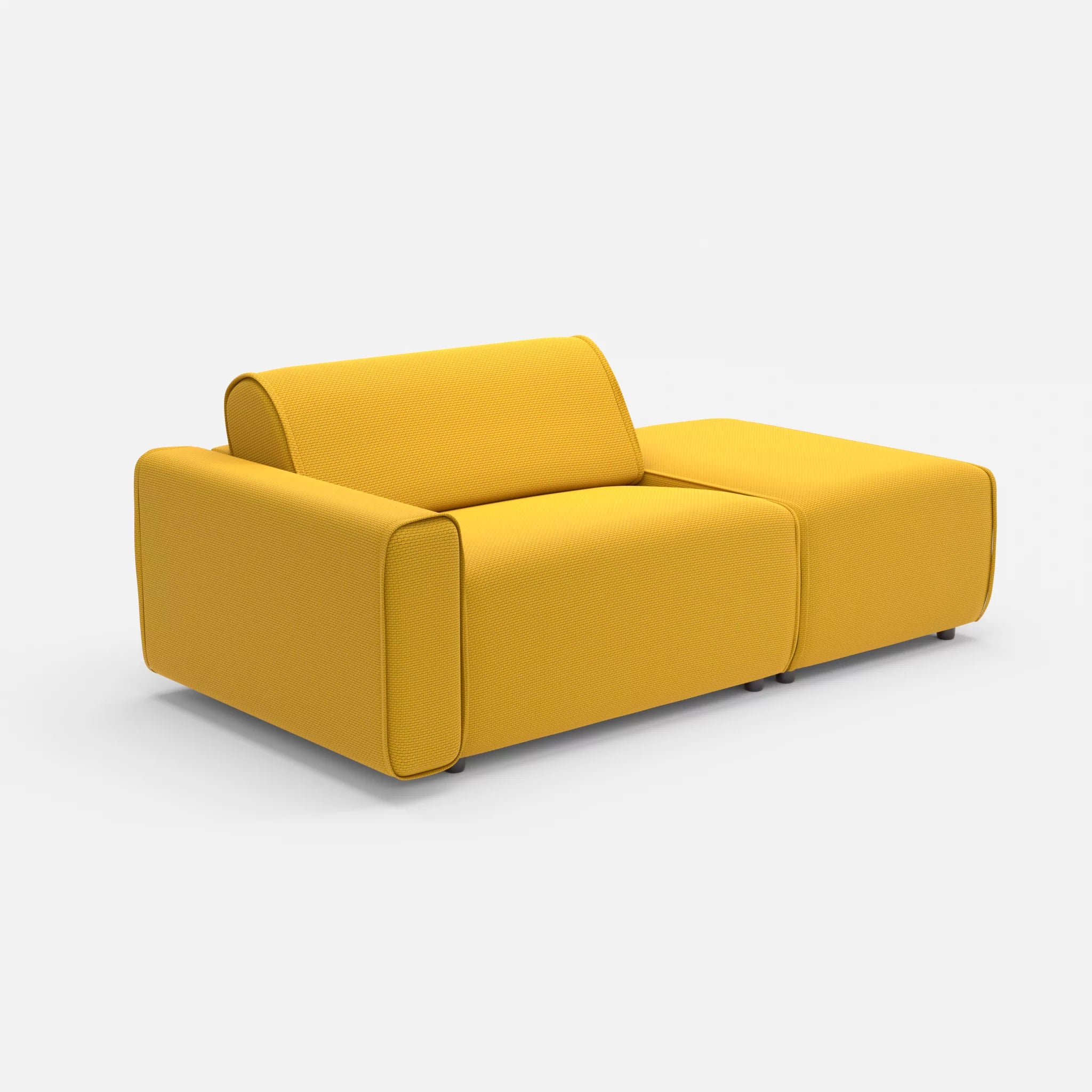 1 Sitzer Sofa Belleform mit offener Seite mit Armlehne 1 nabucco3019 in Curry von der Seite