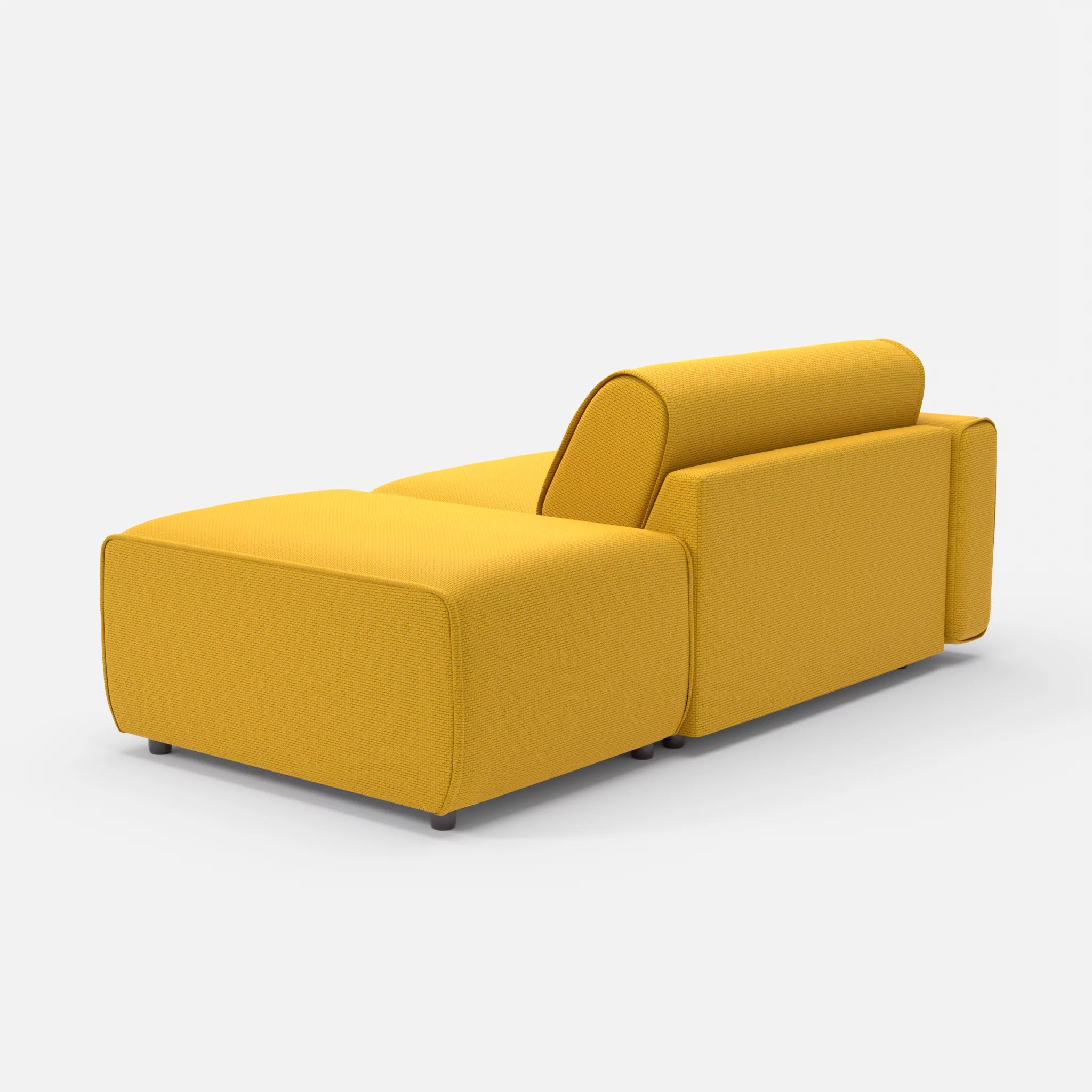 1 Sitzer Sofa Belleform mit offener Seite mit Armlehne 1 nabucco3019 in Curry von hinten