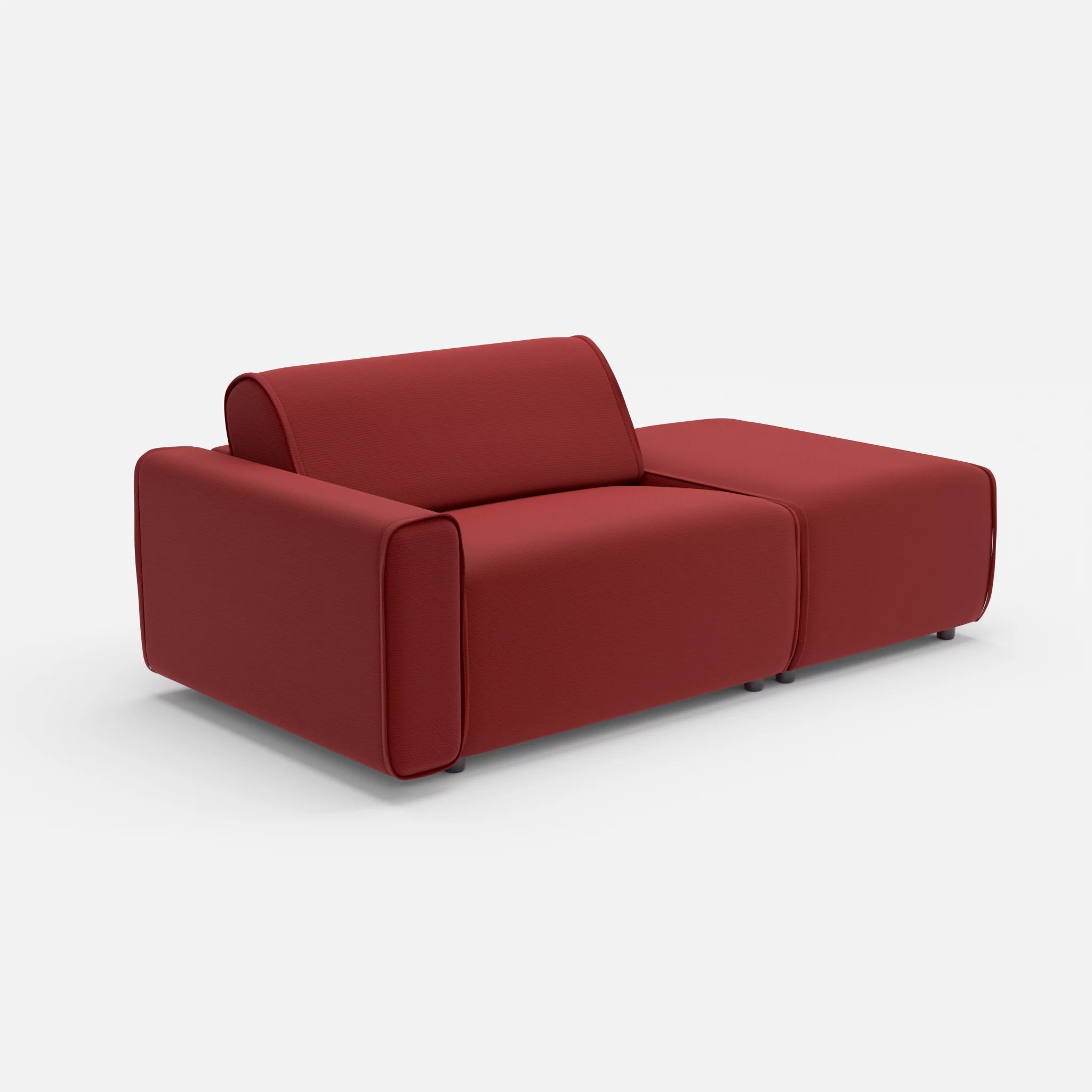 1 Sitzer Sofa Belleform mit offener Seite mit Armlehne 1 nabucco4021 in Rot von der Seite