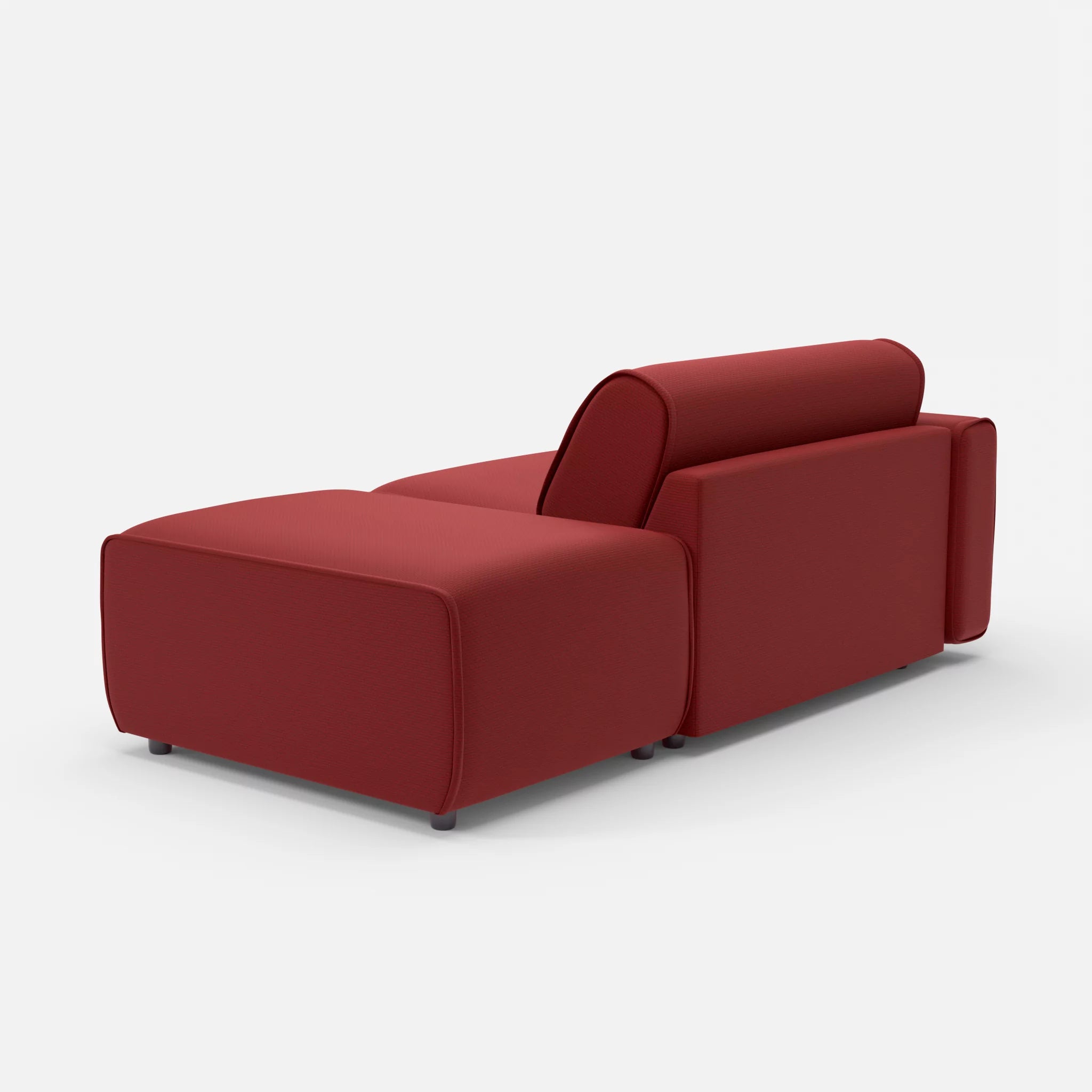 1 Sitzer Sofa Belleform mit offener Seite mit Armlehne 1 nabucco4021 in Rot von hinten