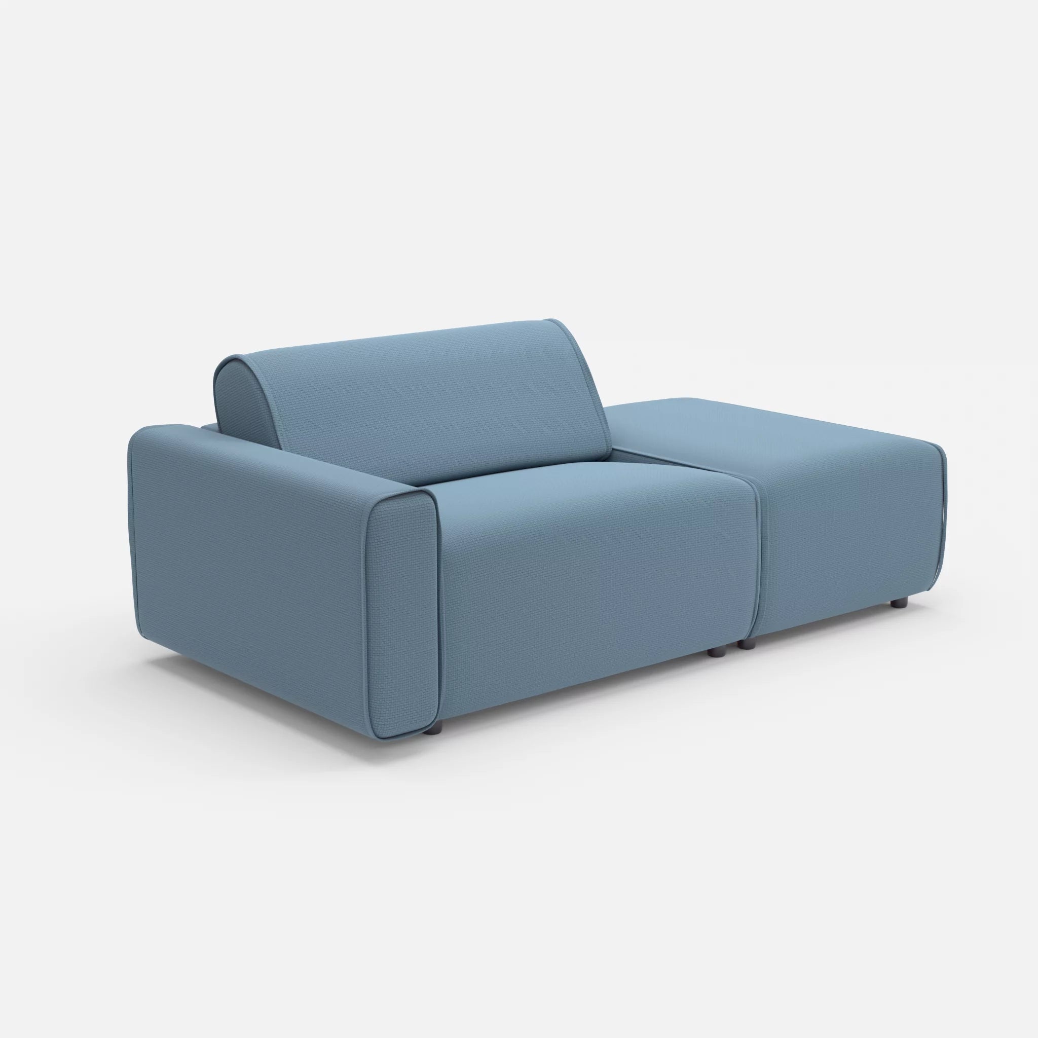 1 Sitzer Sofa Belleform mit offener Seite mit Armlehne 1 nabucco6043 in Blau von der Seite