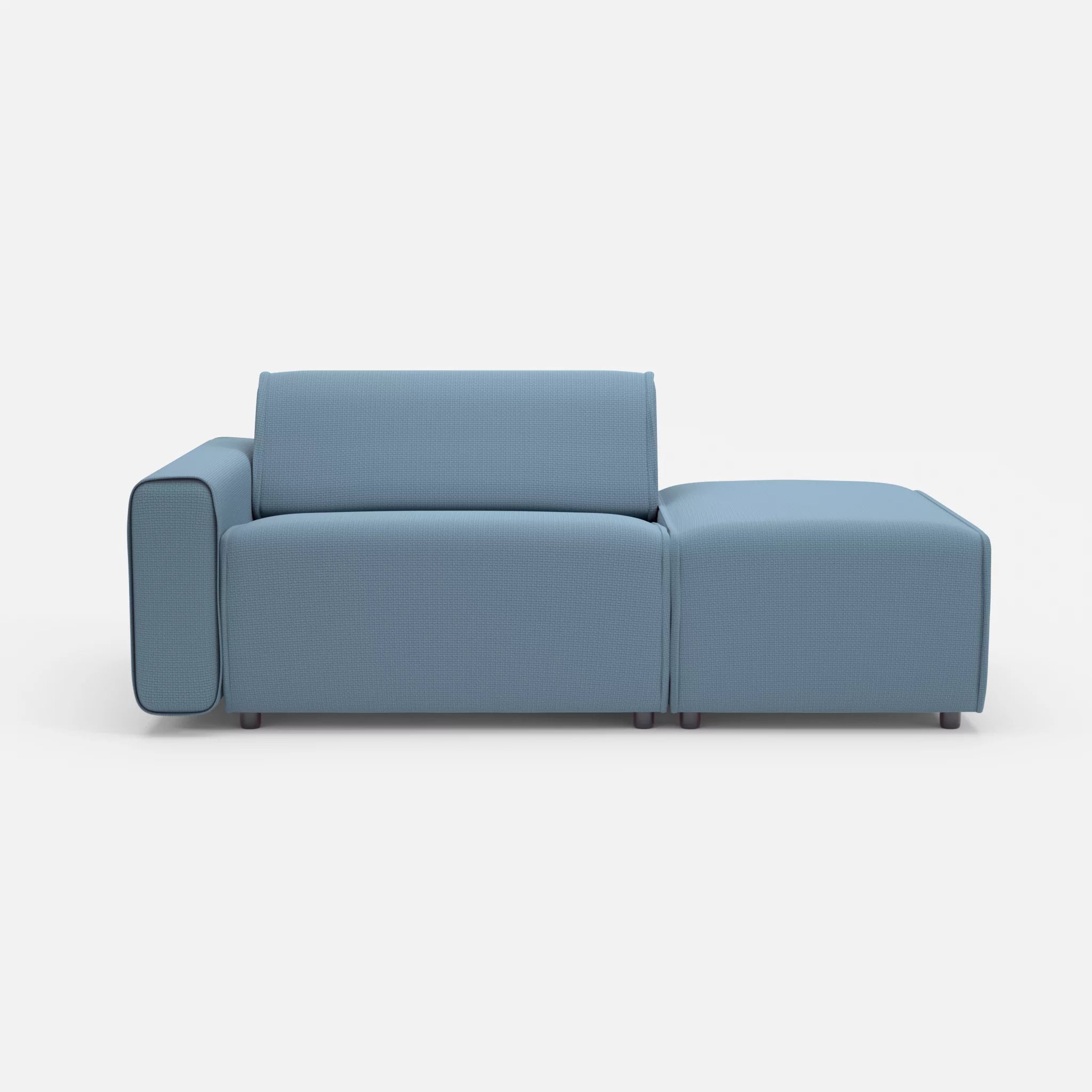 1 Sitzer Sofa Belleform mit offener Seite mit Armlehne 1 nabucco6043 in Blau von vorne