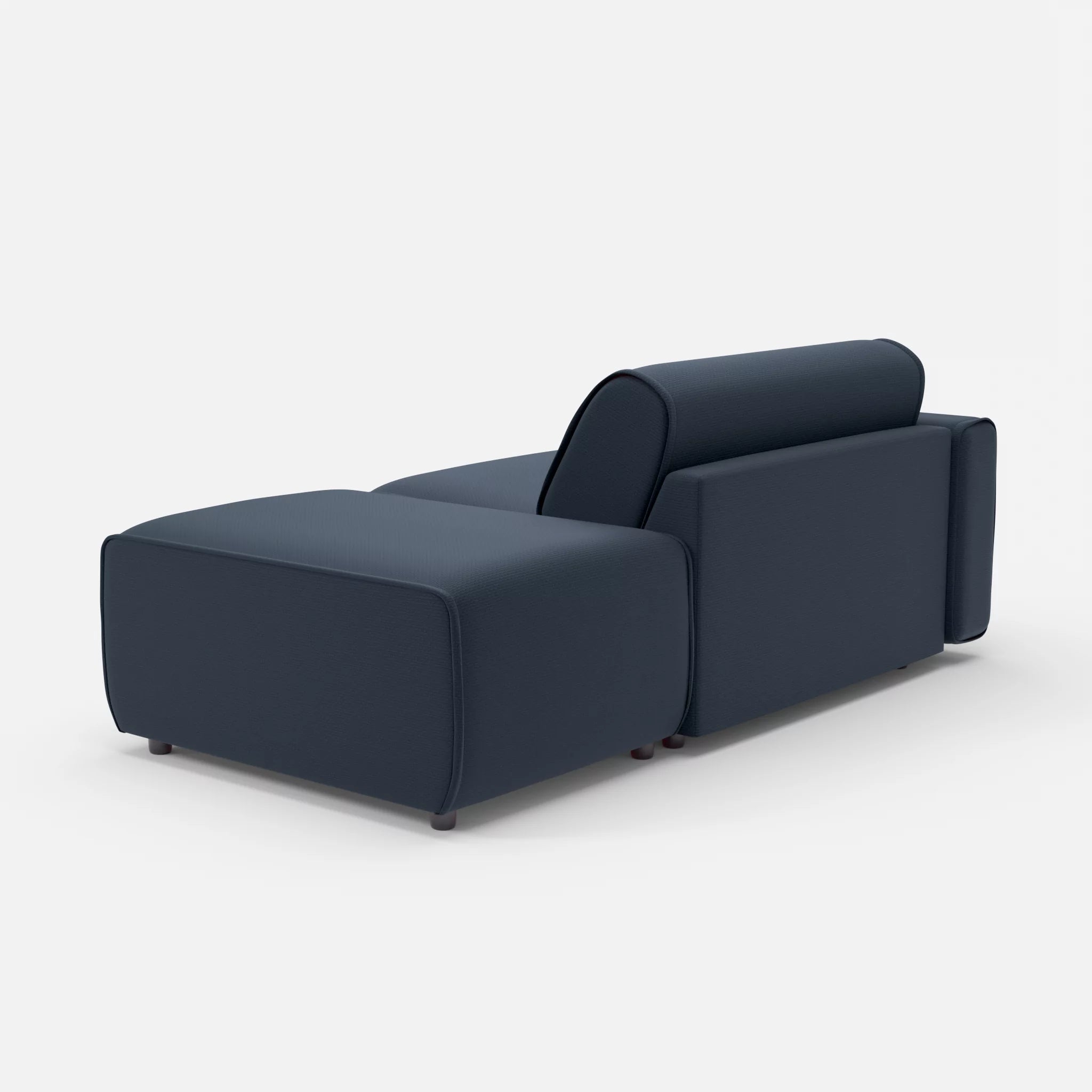 1 Sitzer Sofa Belleform mit offener Seite mit Armlehne 1 nabucco6098 in Dunkelblau von hinten