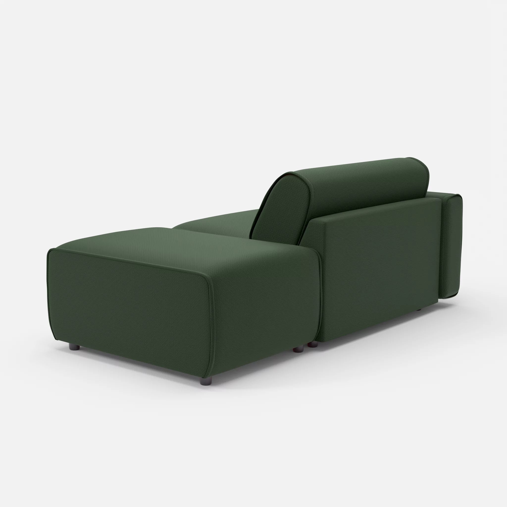 1 Sitzer Sofa Belleform mit offener Seite mit Armlehne 1 nabucco7029 in Dunkelgrün von hinten