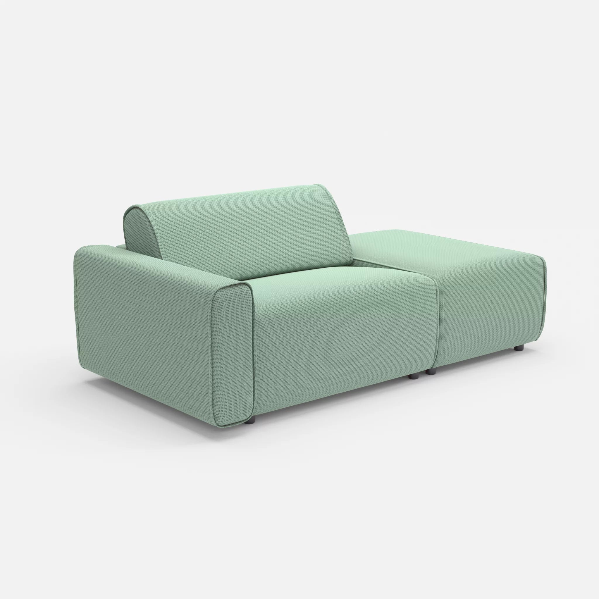 1 Sitzer Sofa Belleform mit offener Seite mit Armlehne 1 nabucco7030 in Türkis von der Seite