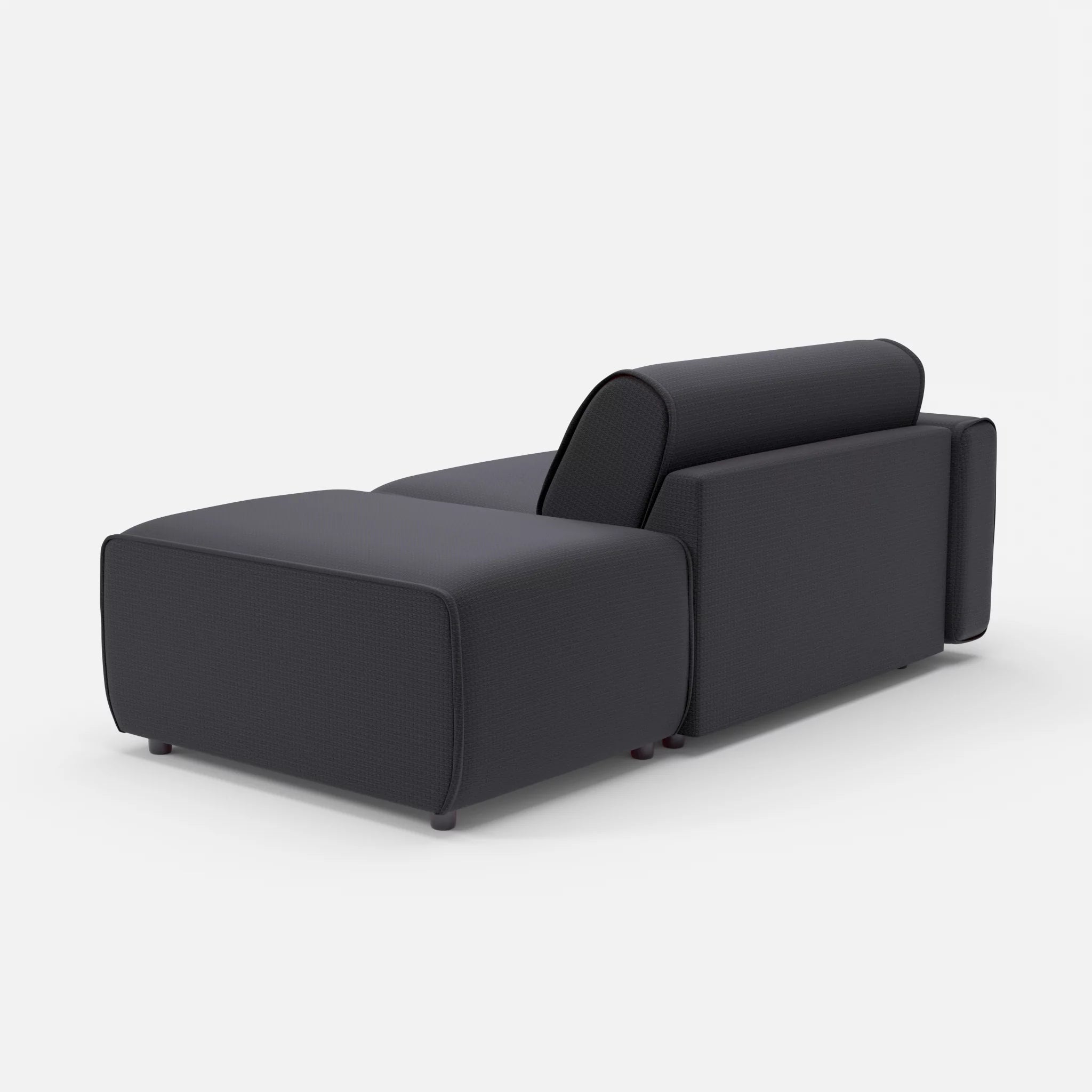 1 Sitzer Sofa Belleform mit offener Seite mit Armlehne 1 nabucco8019 in Anthrazit von hinten