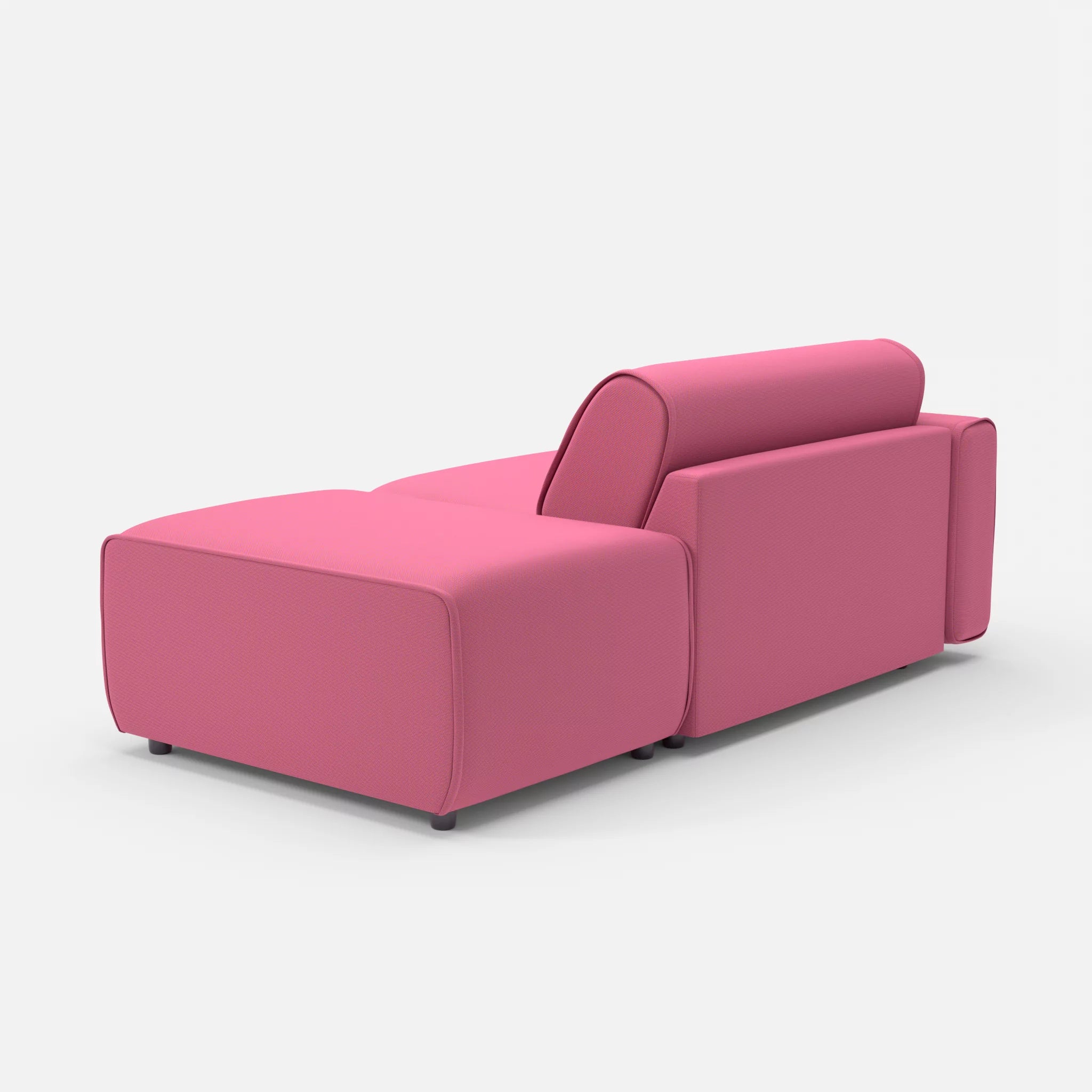1 Sitzer Sofa Belleform mit offener Seite mit Armlehne 1 novumlitchi in Violett von hinten