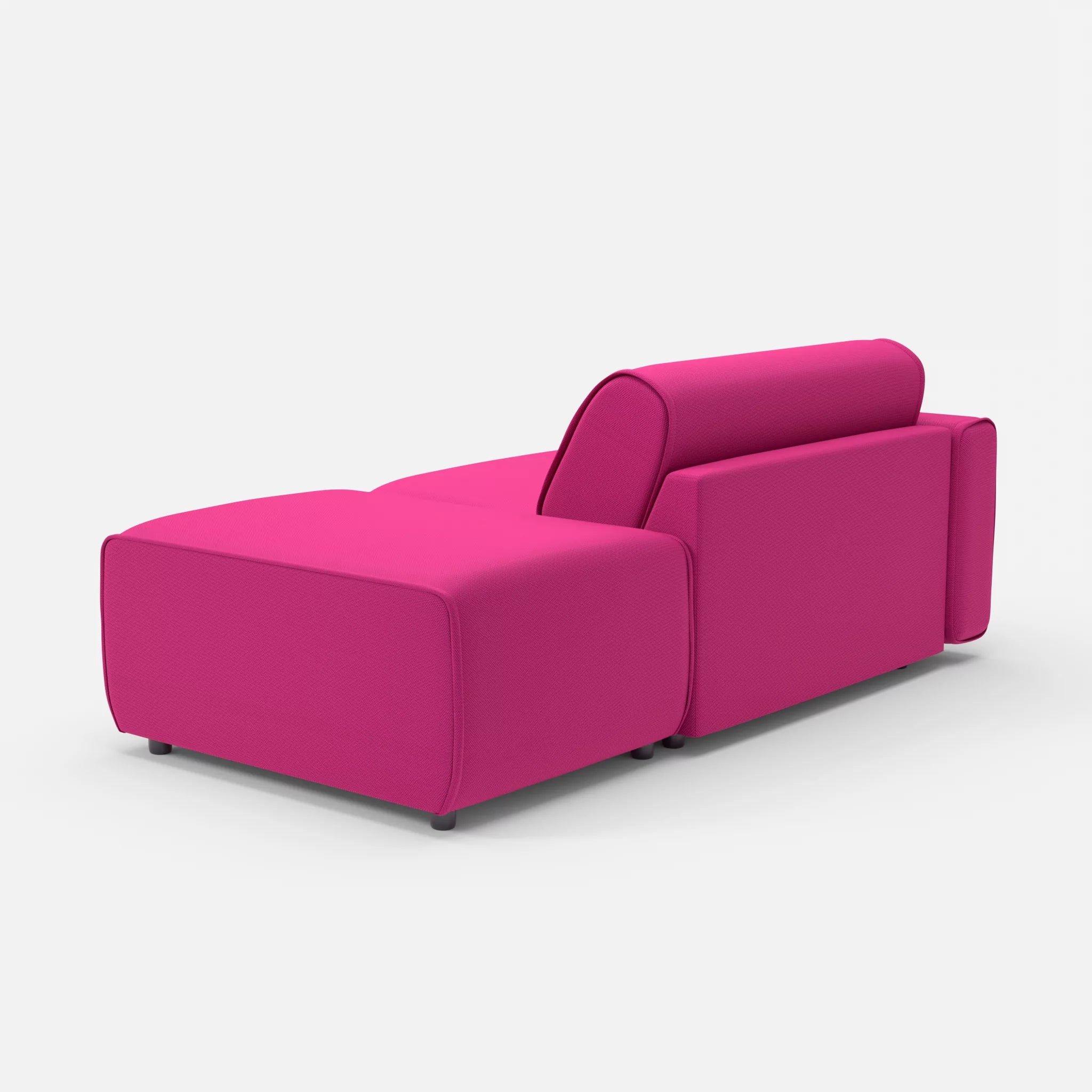 1 Sitzer Sofa Belleform mit offener Seite mit Armlehne 1 novummagenta in Magenta von hinten