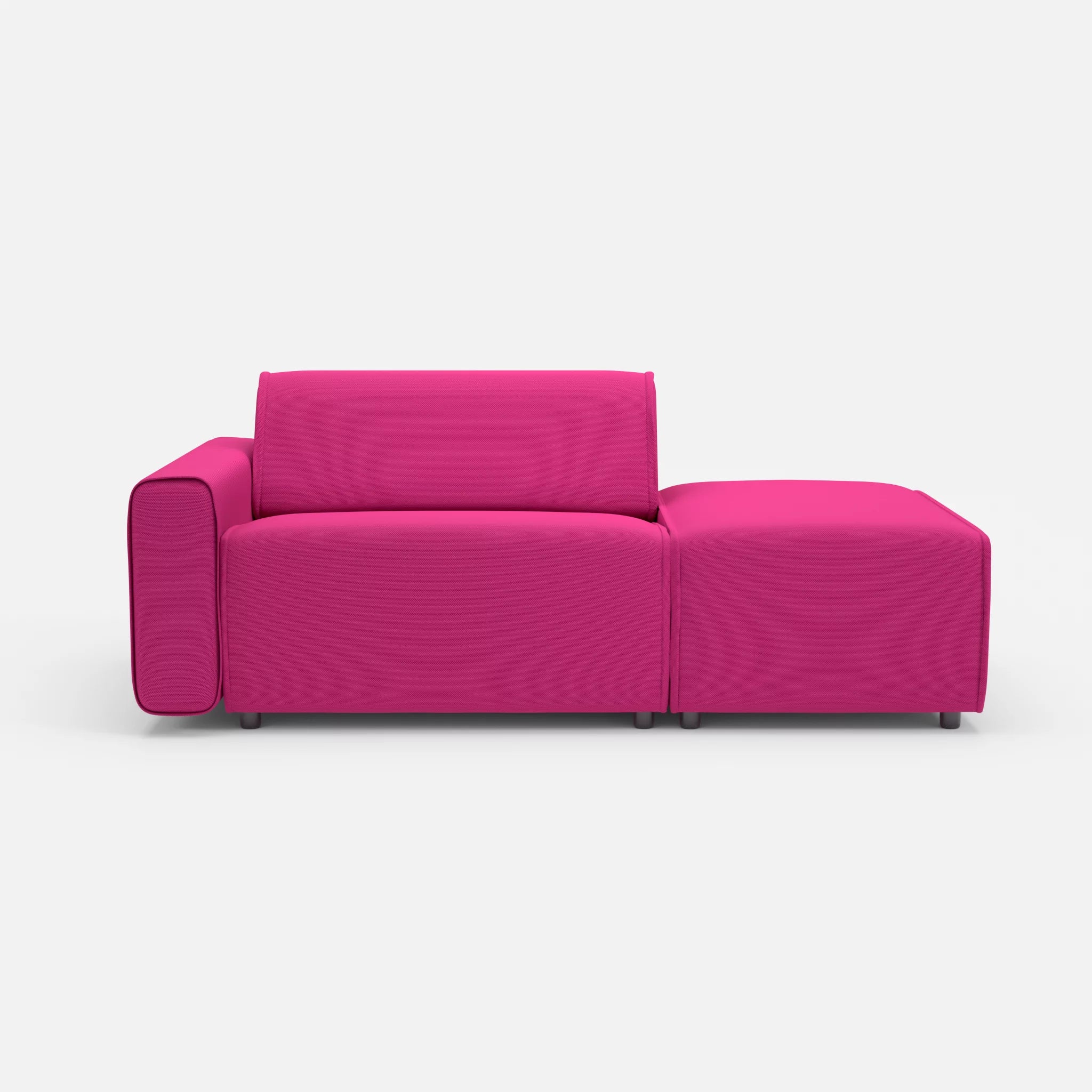 1 Sitzer Sofa Belleform mit offener Seite mit Armlehne 1 novummagenta in Magenta von vorne