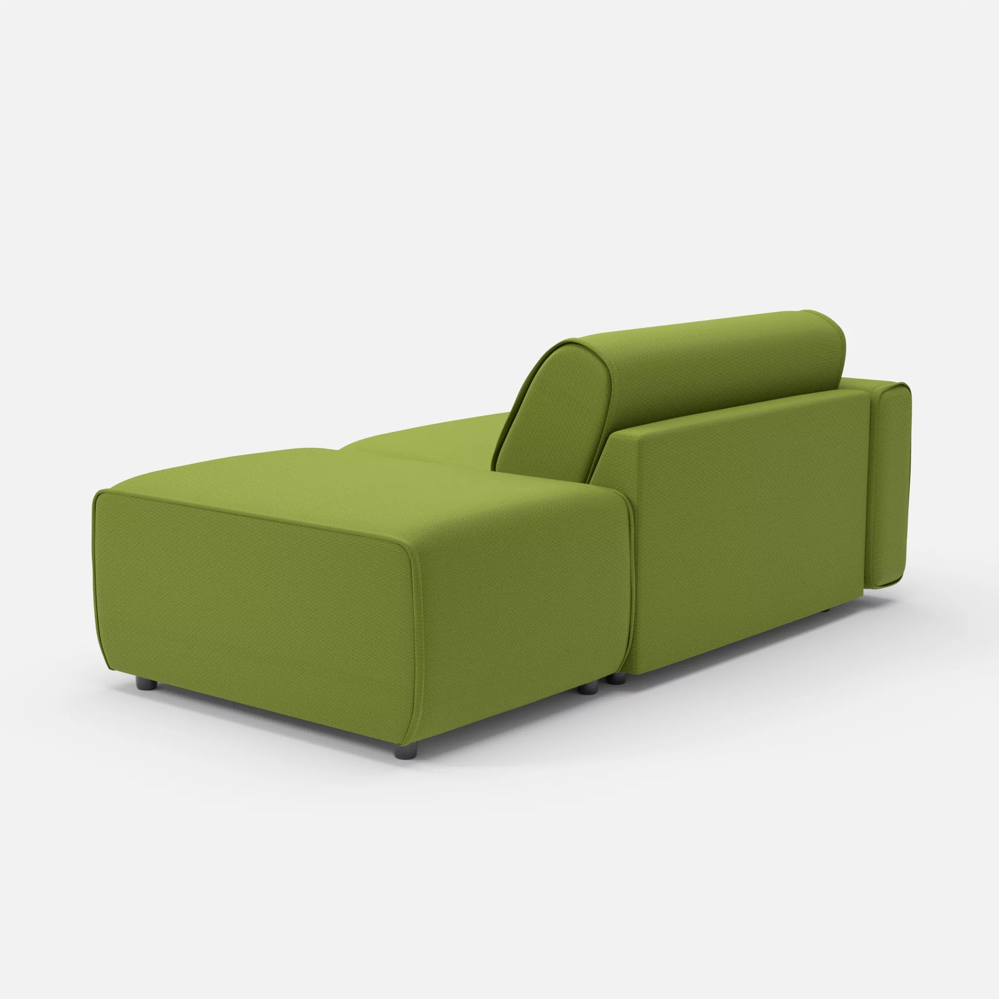 1 Sitzer Sofa Belleform mit offener Seite mit Armlehne 1 novummoss in Grün von hinten