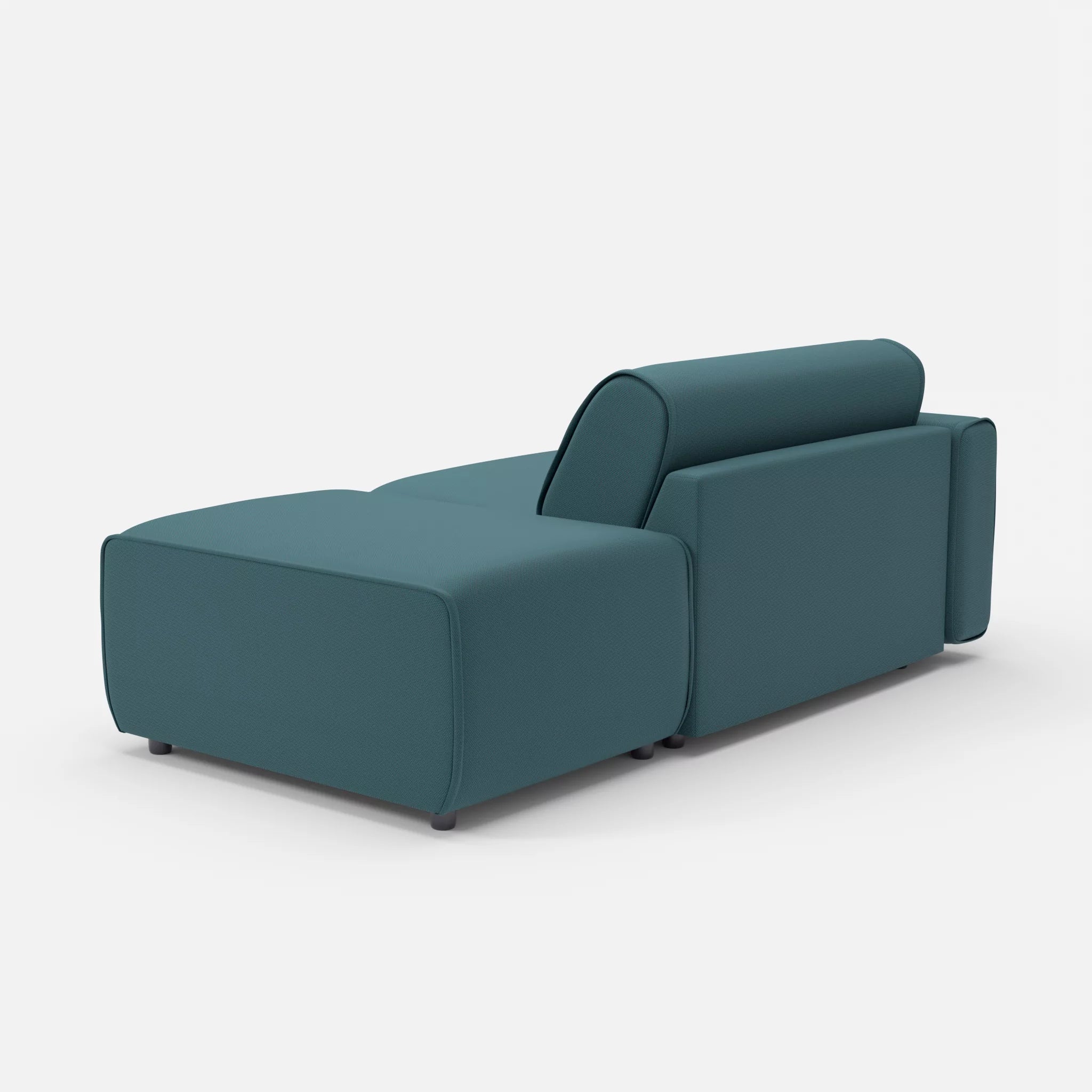 1 Sitzer Sofa Belleform mit offener Seite mit Armlehne 1 novumsamoa in Dunkelblau von hinten
