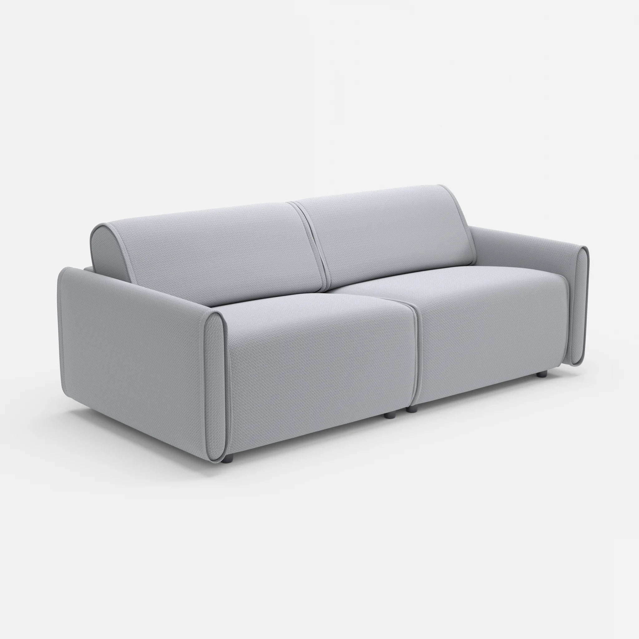 2 Sitzer Sofa Belleform 1 credochalk in Hellgrau von der Seite