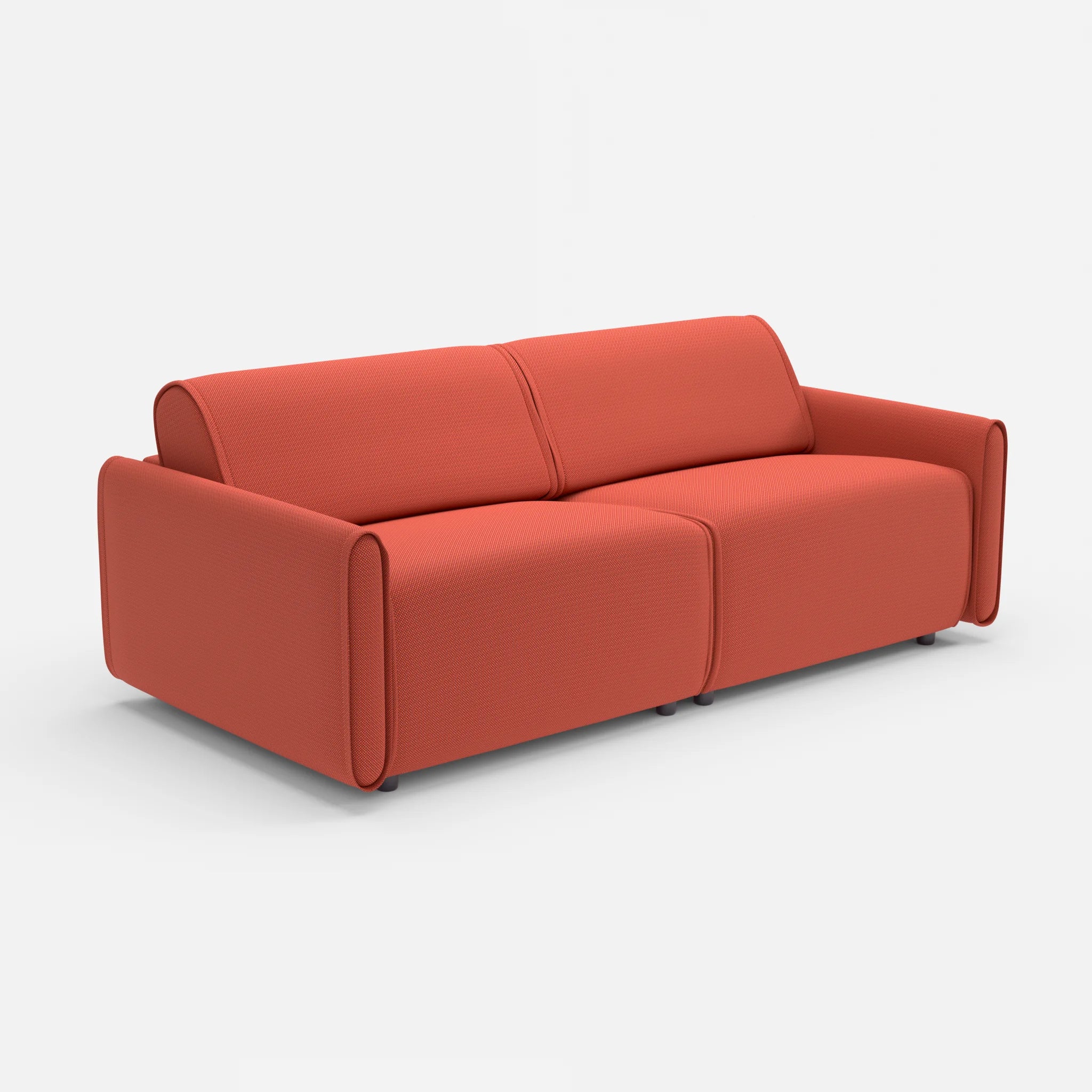 2 Sitzer Sofa Belleform 1 credolampion in Rot von der Seite
