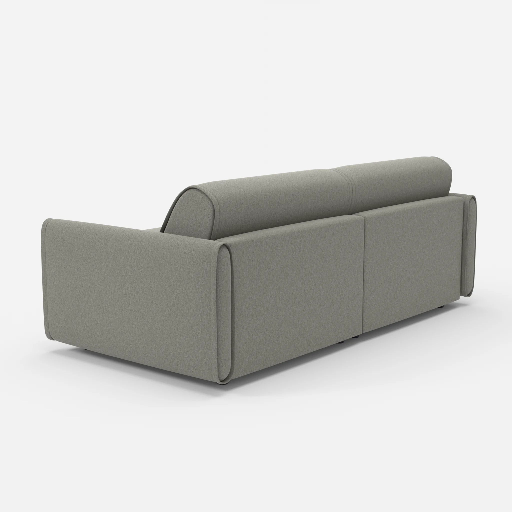 2 Sitzer Sofa Belleform 1 dama0003 in Mittelgrau von hinten