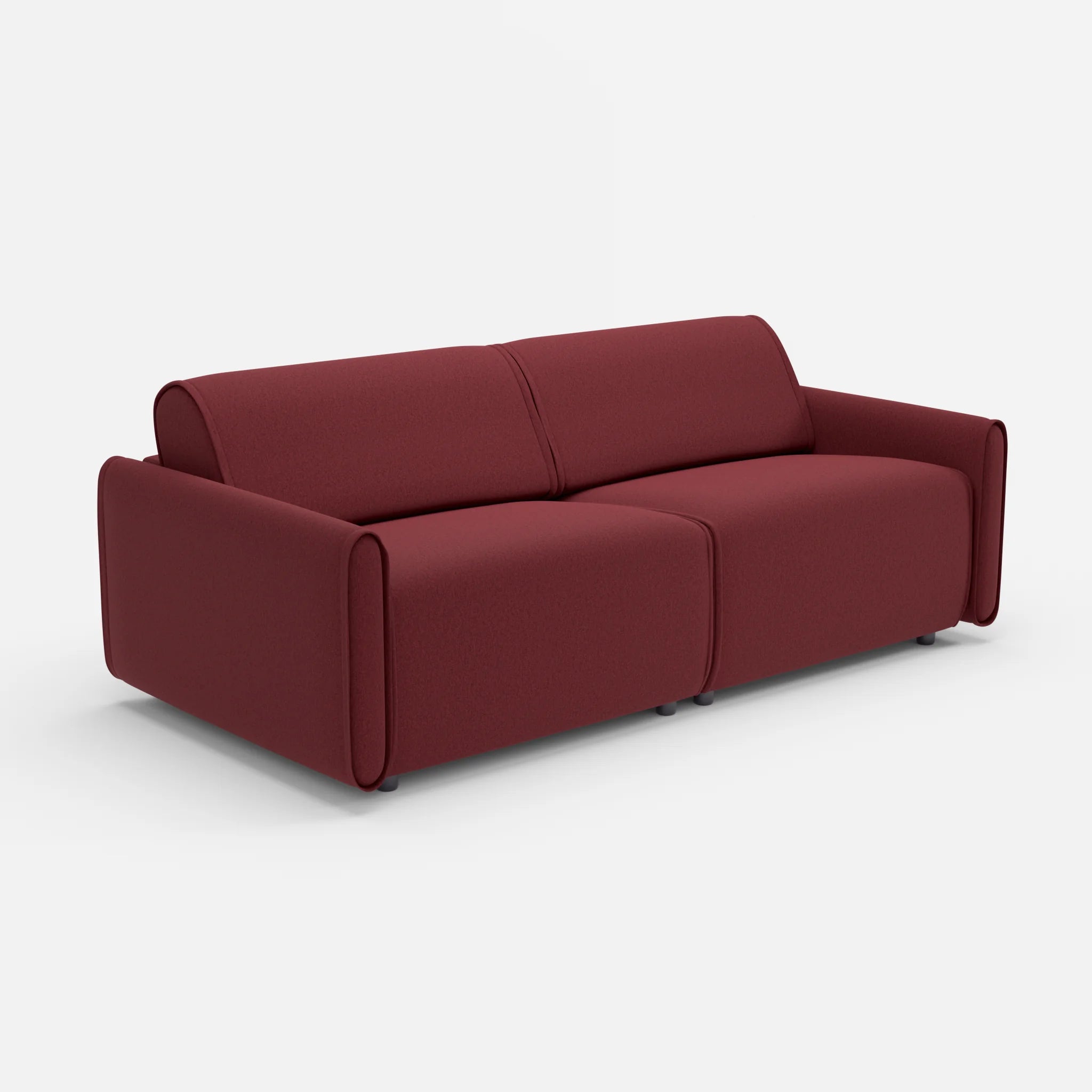 2 Sitzer Sofa Belleform 1 dama0034 in Bordeaux von der Seite