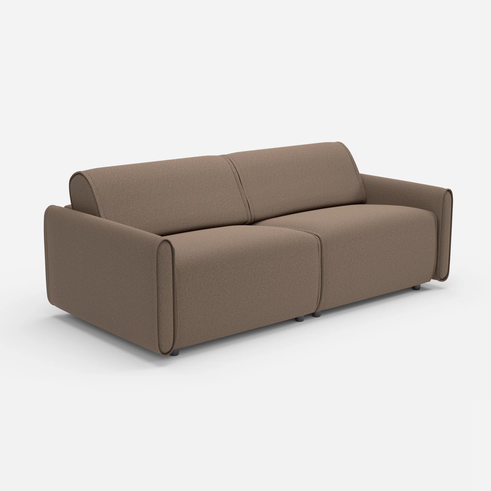 2 Sitzer Sofa Belleform 1 dama0051 in Braun von der Seite