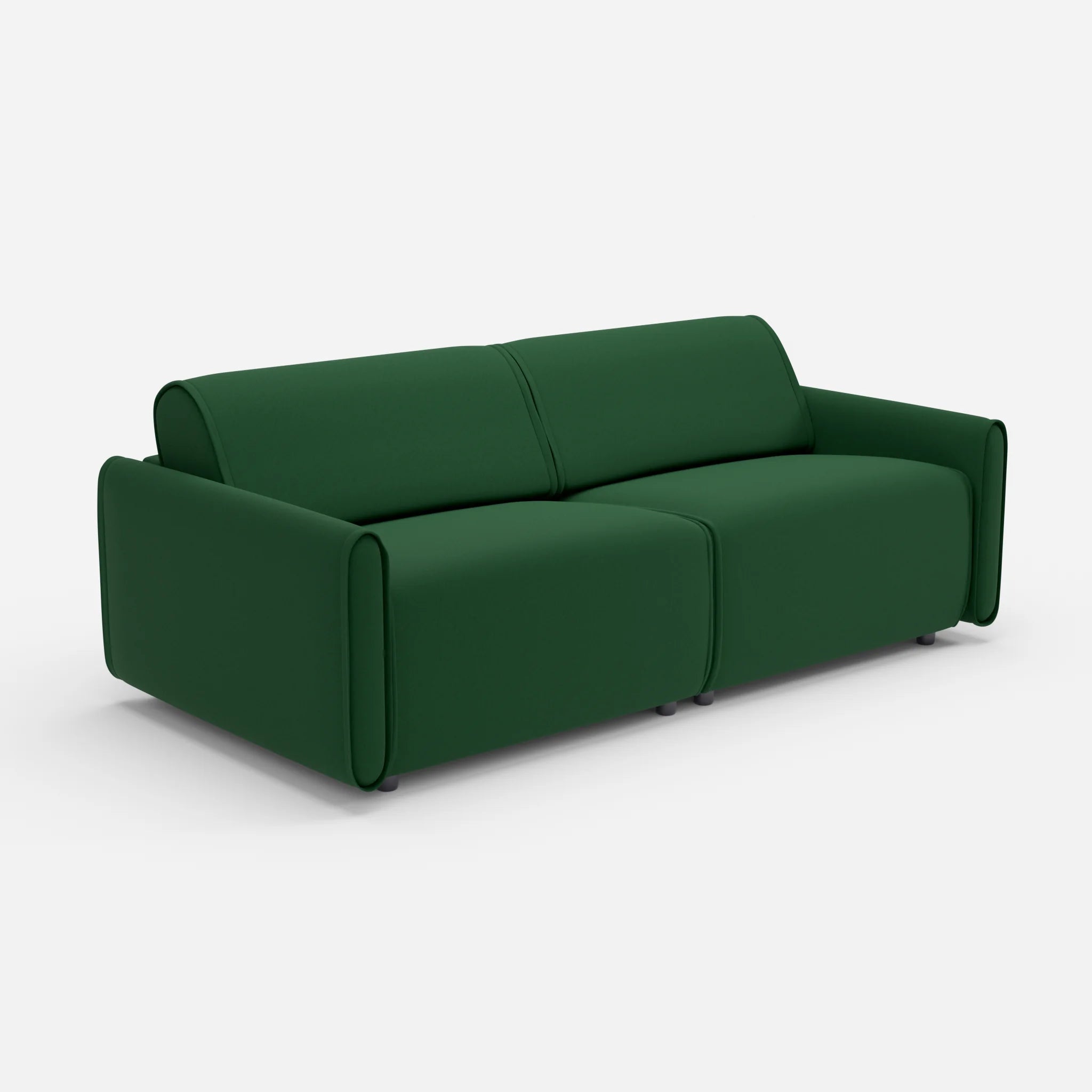 2 Sitzer Sofa Belleform 1 dama0052 in Dunkelgrün von der Seite