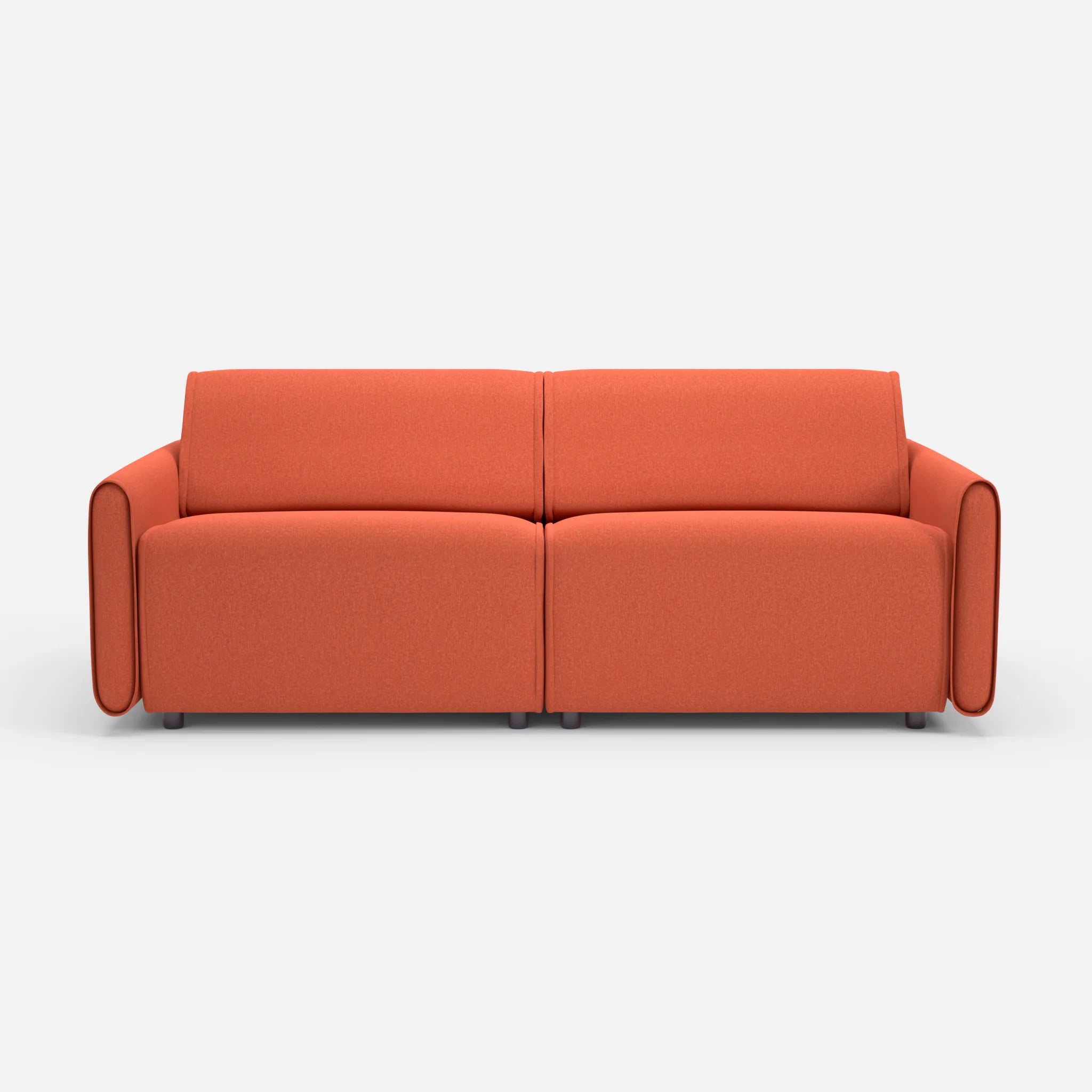 2 Sitzer Sofa Belleform 1 dama0062 in Orange von vorne