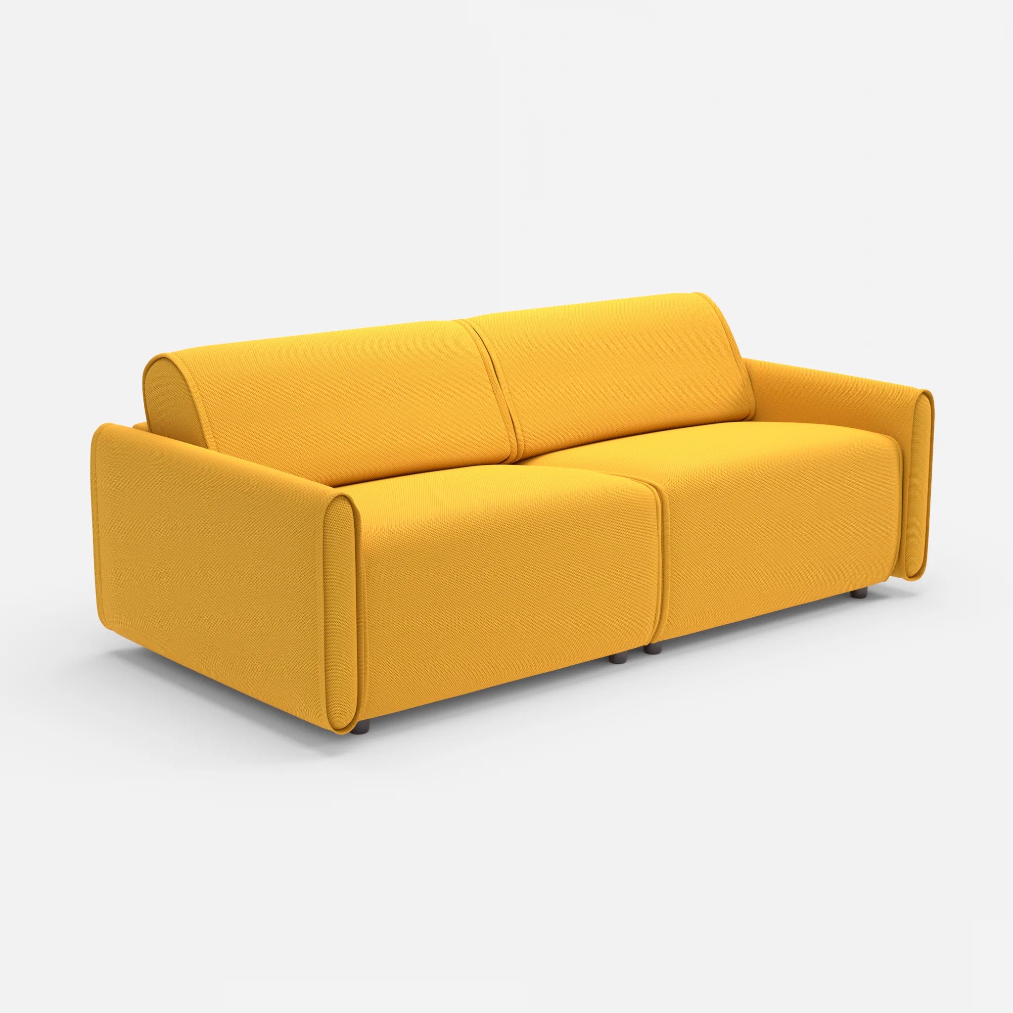 2 Sitzer Sofa Belleform 1 novumcurry in Curry von der Seite