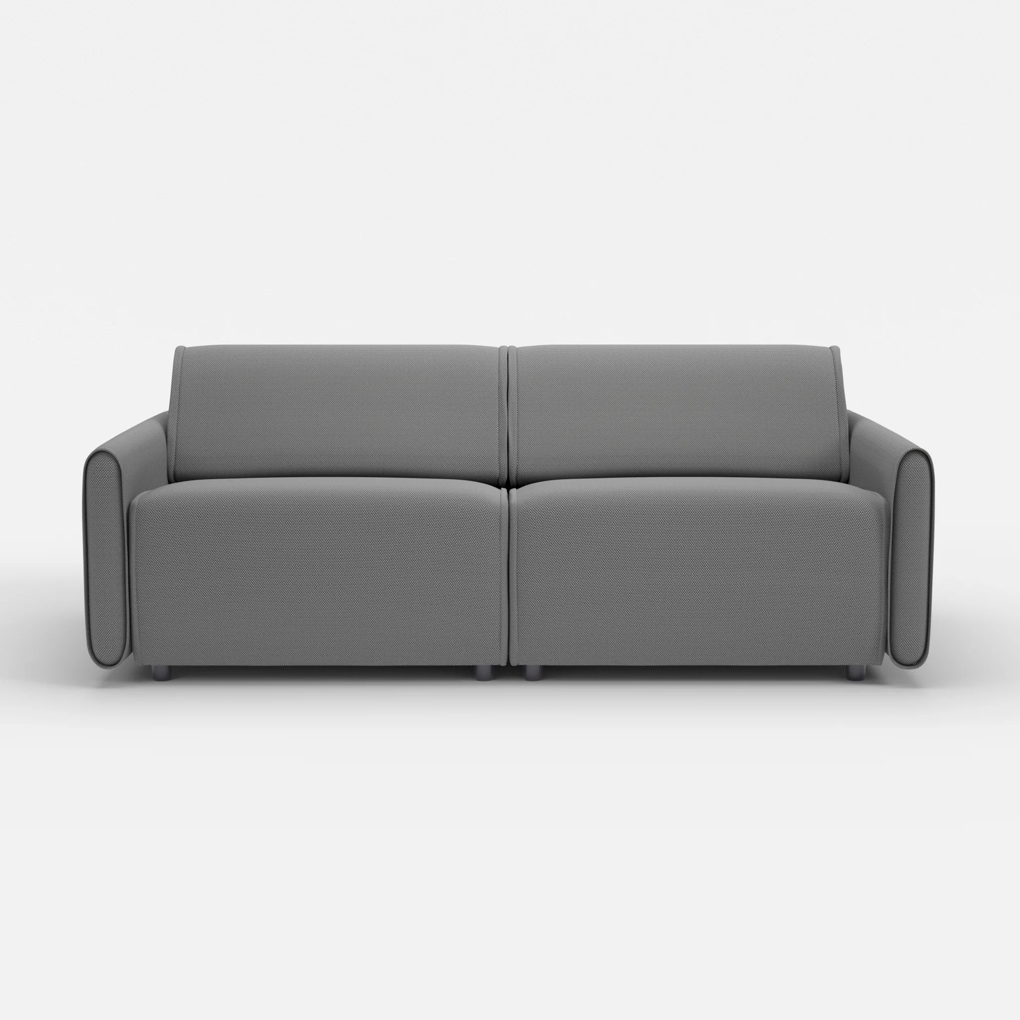 2 Sitzer Sofa Belleform 1 novumkies in Mittelgrau von vorne