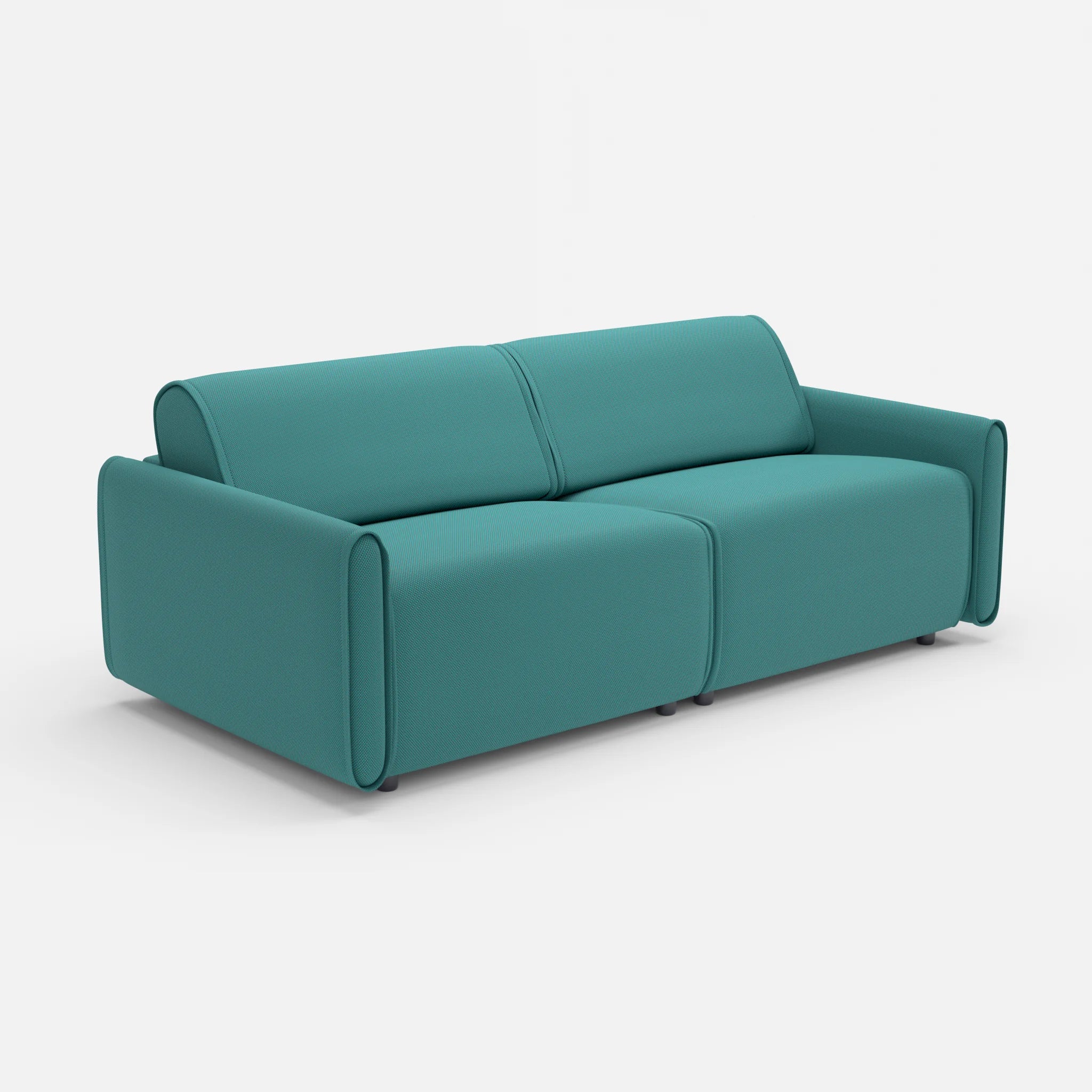 2 Sitzer Sofa Belleform 1 novumprisma in Türkis von der Seite