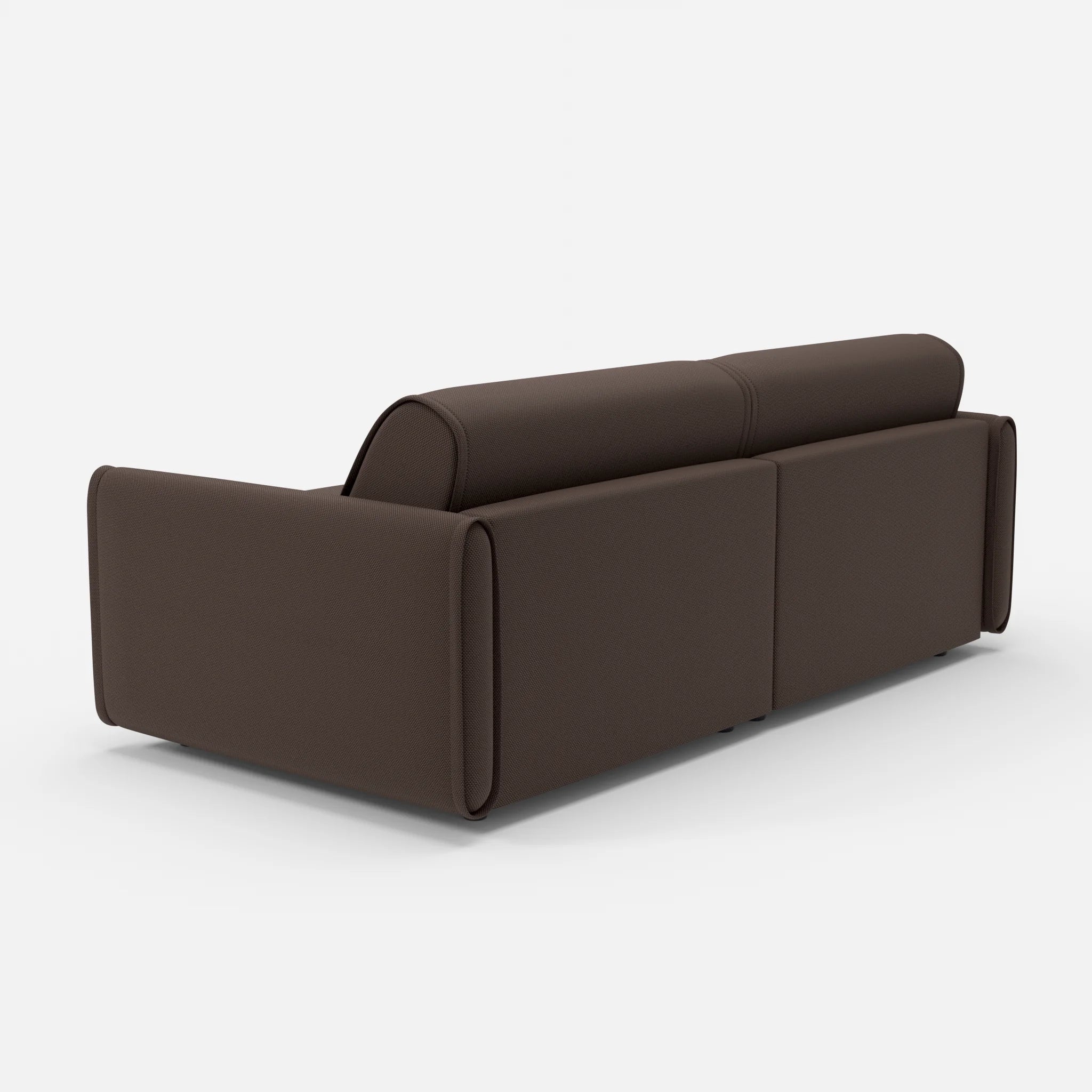 2 Sitzer Sofa Belleform 1 novumrosewood in Dunkelbraun von hinten