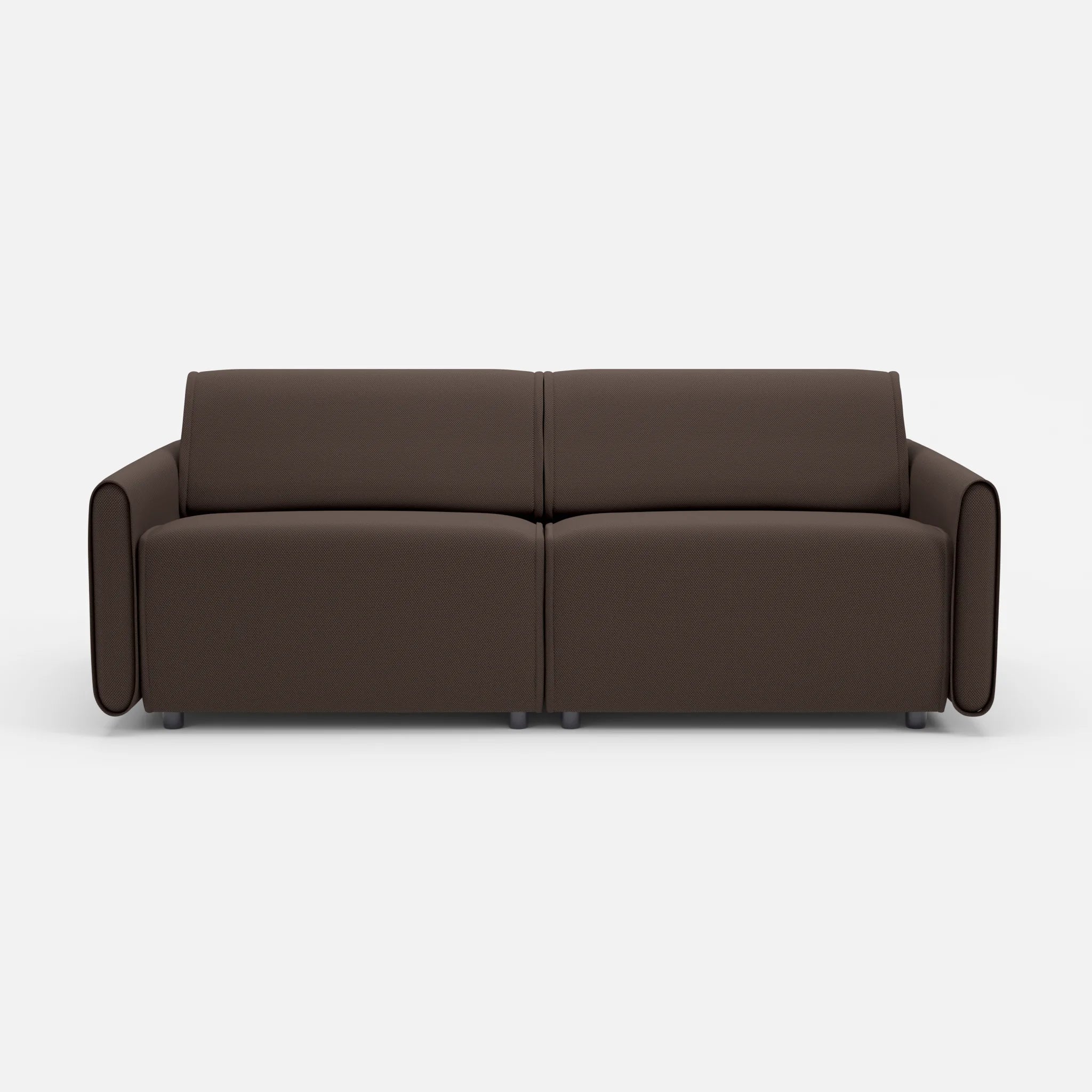 2 Sitzer Sofa Belleform 1 novumrosewood in Dunkelbraun von vorne