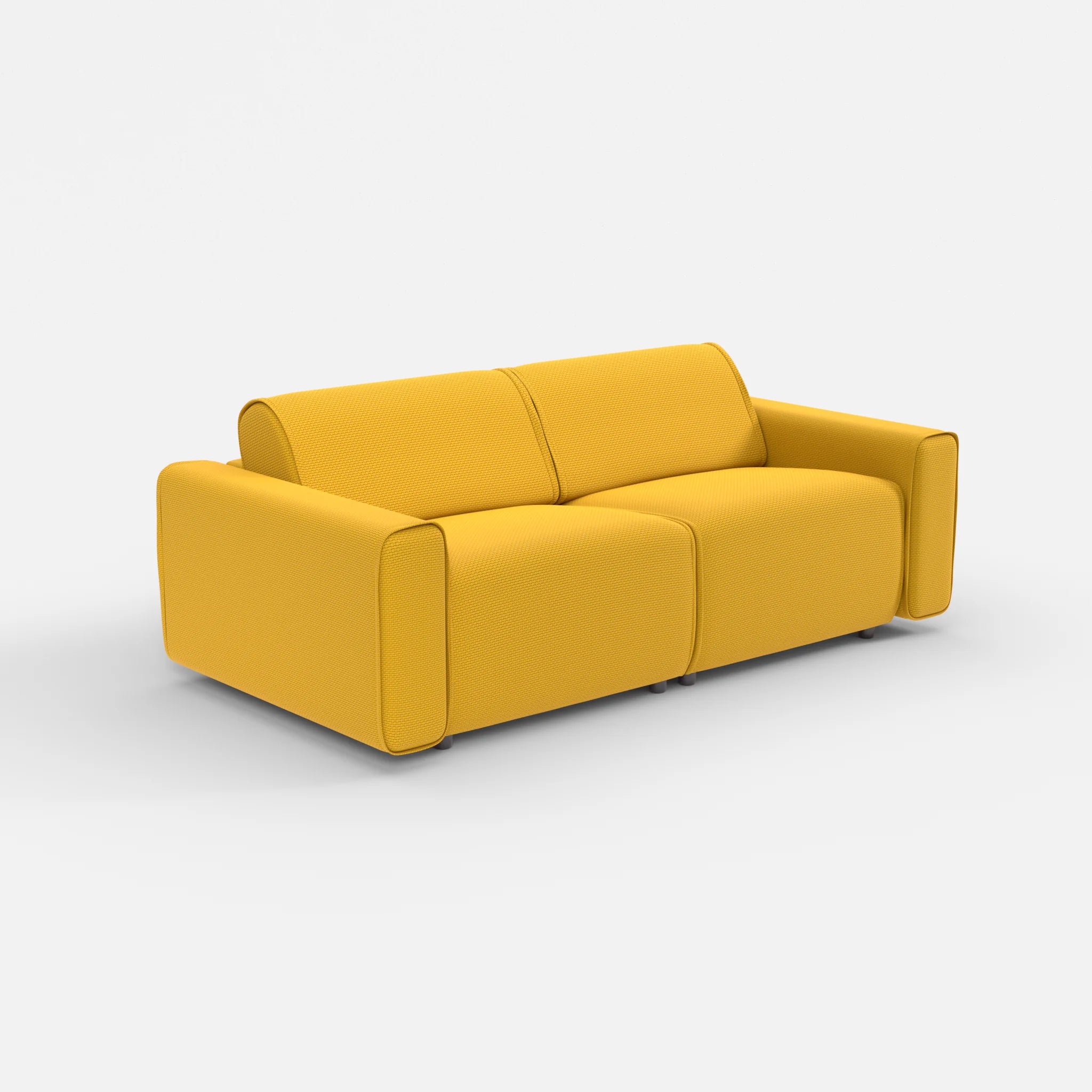 2 Sitzer Sofa Belleform mit breiter Armlehne 2 nabucco3019 in Curry von der Seite