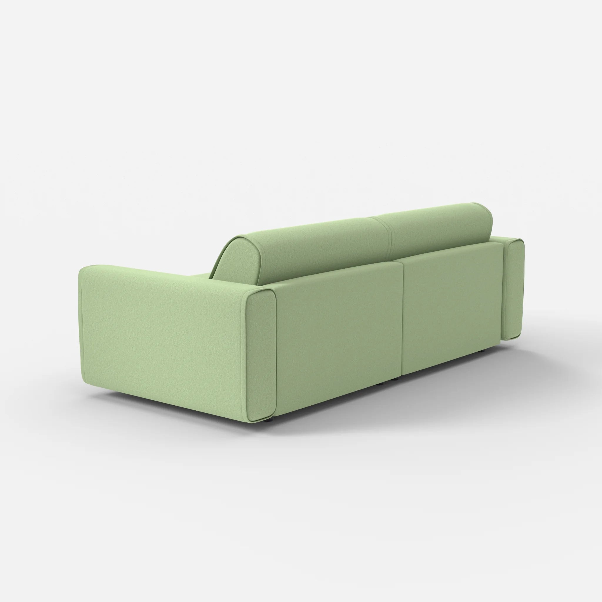 2 Sitzer Sofa Belleform mit breiter Armlehne 3 dama0042 in Hellgrün von hinten