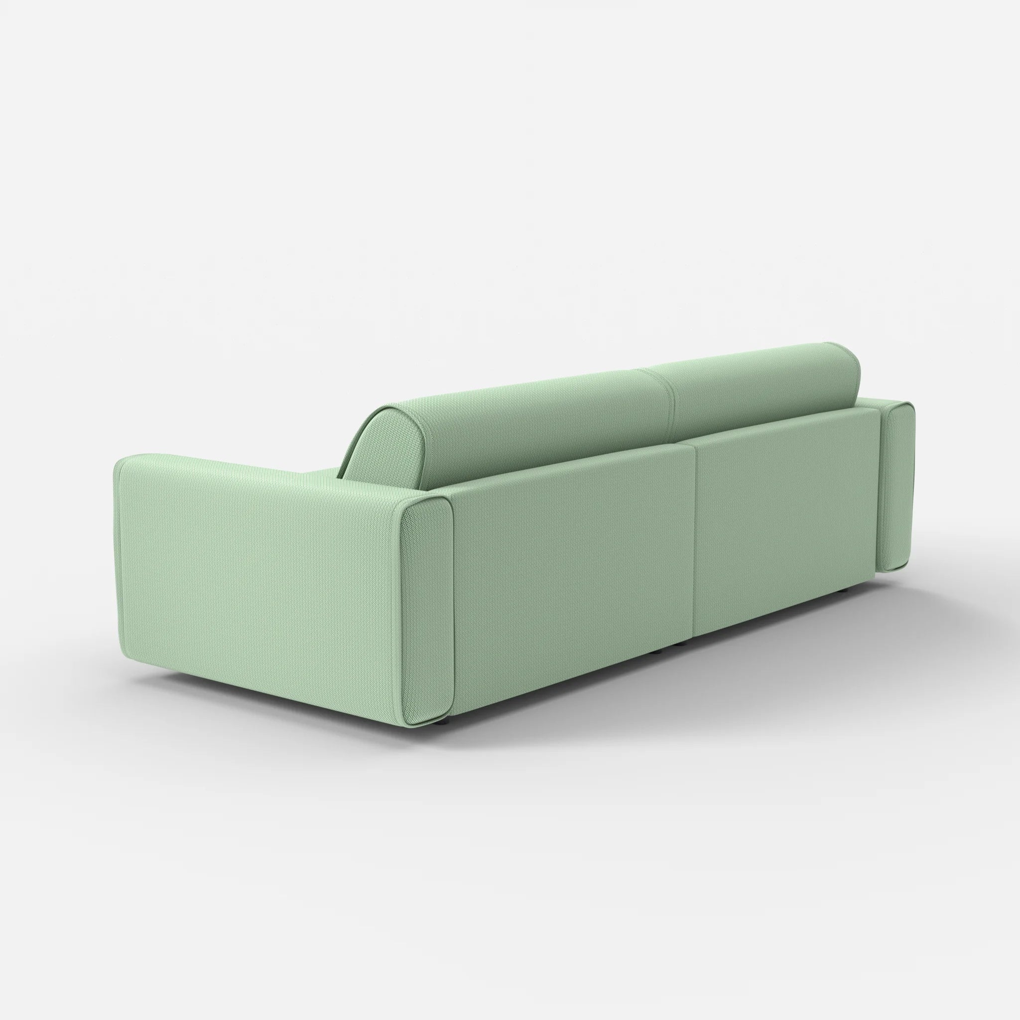 2 Sitzer Sofa Belleform mit breiter Armlehne 4 credoaloe in Hellgrün von hinten