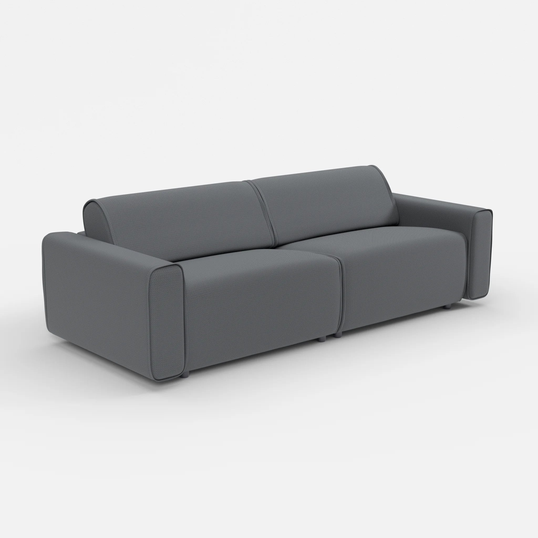 2 Sitzer Sofa Belleform mit breiter Armlehne 4 credoasphalt in Anthrazit von der Seite