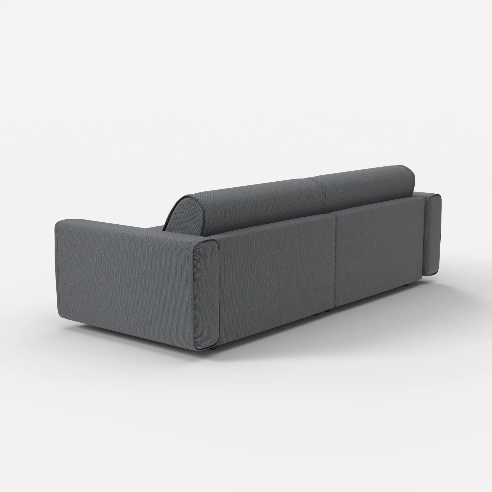 2 Sitzer Sofa Belleform mit breiter Armlehne 4 credoasphalt in Anthrazit von hinten