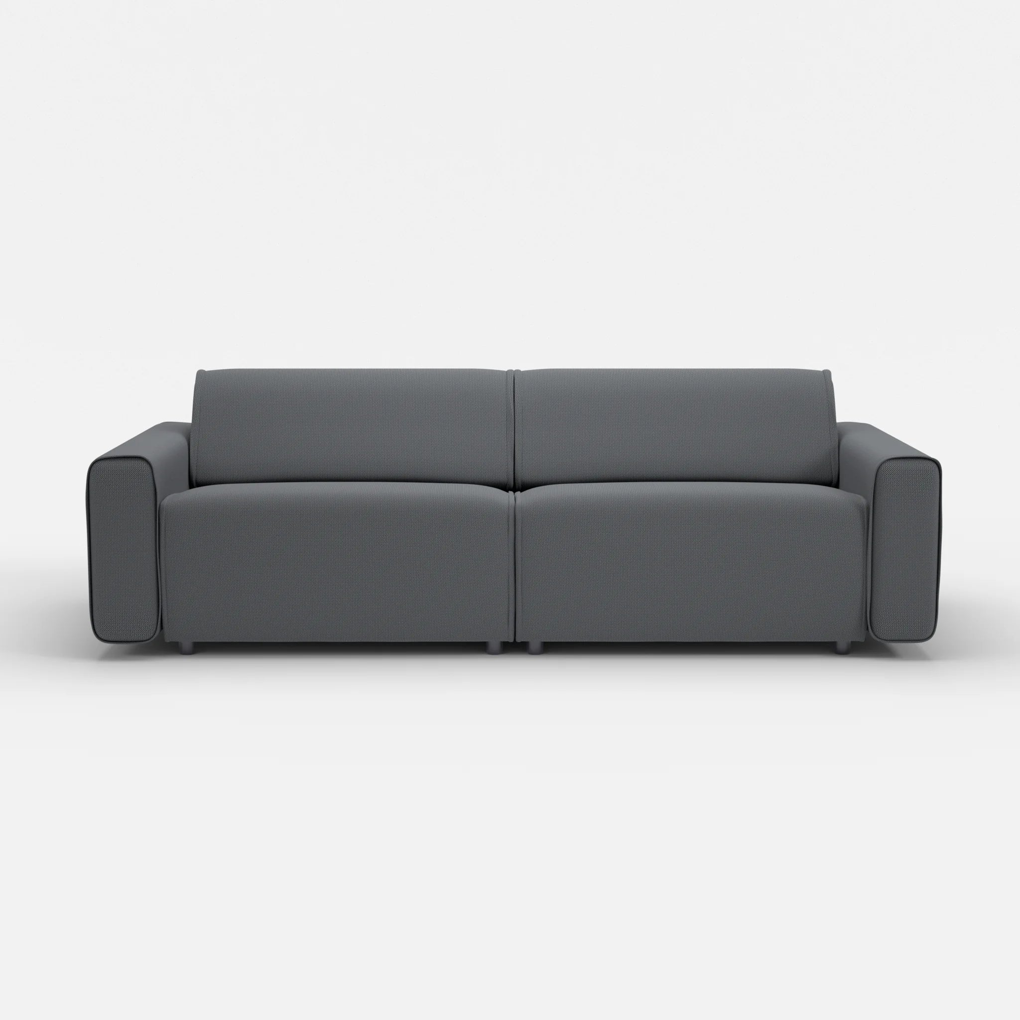 2 Sitzer Sofa Belleform mit breiter Armlehne 4 credoasphalt in Anthrazit von vorne