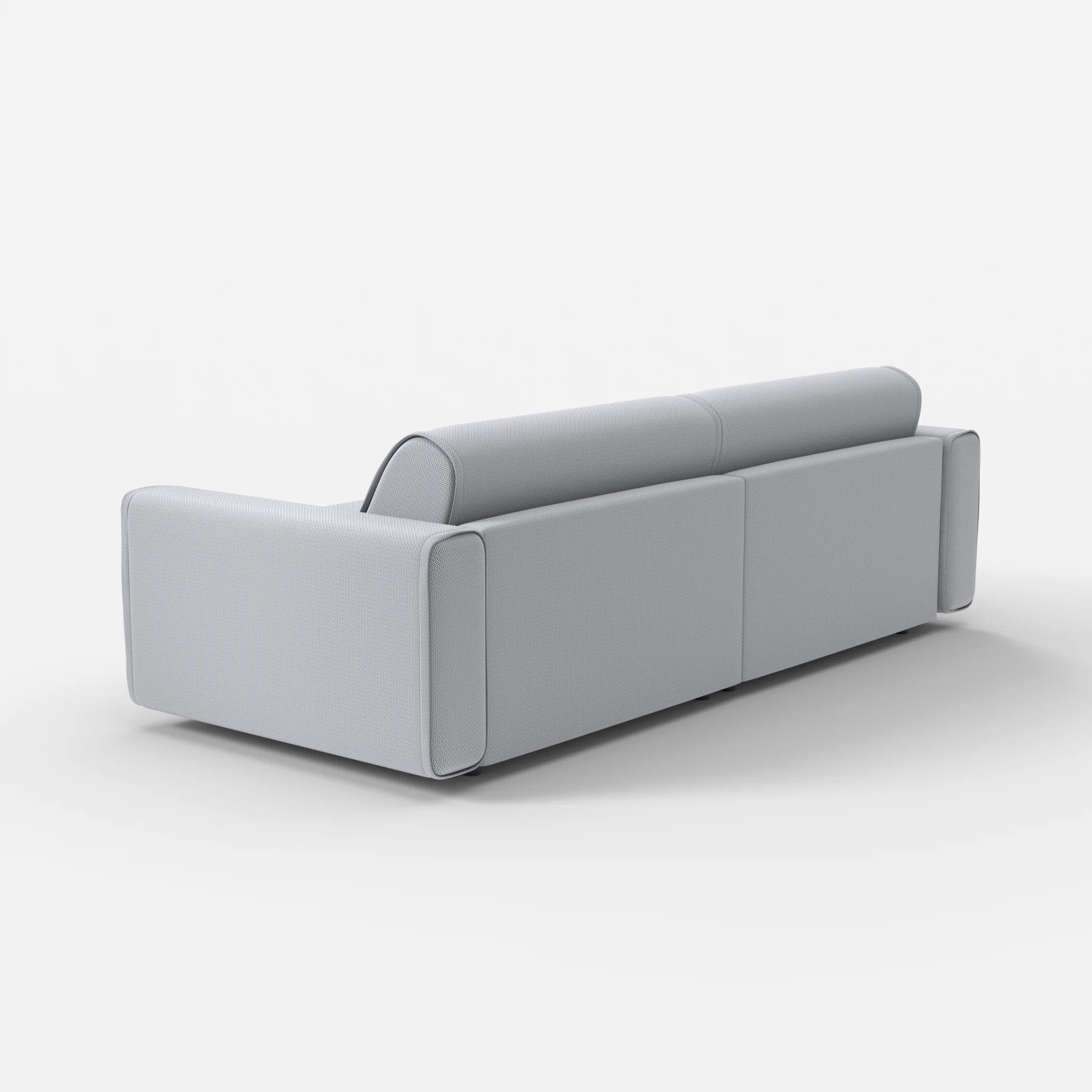 2 Sitzer Sofa Belleform mit breiter Armlehne 4 credochalk in Hellgrau von hinten