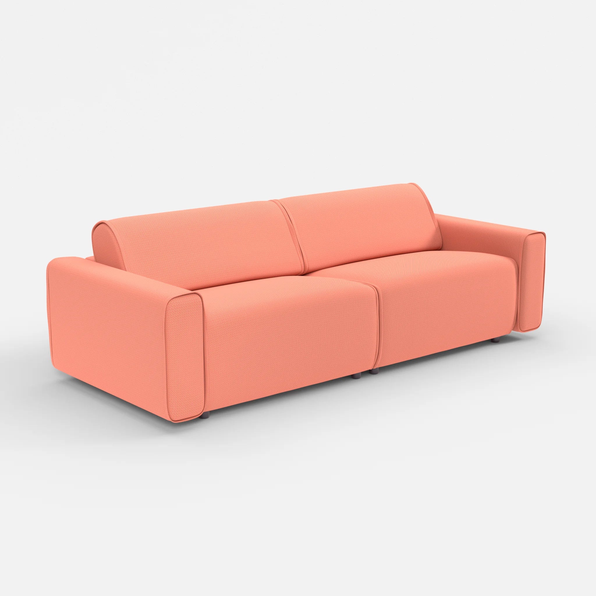 2 Sitzer Sofa Belleform mit breiter Armlehne 4 credograpefruit in Coral von der Seite