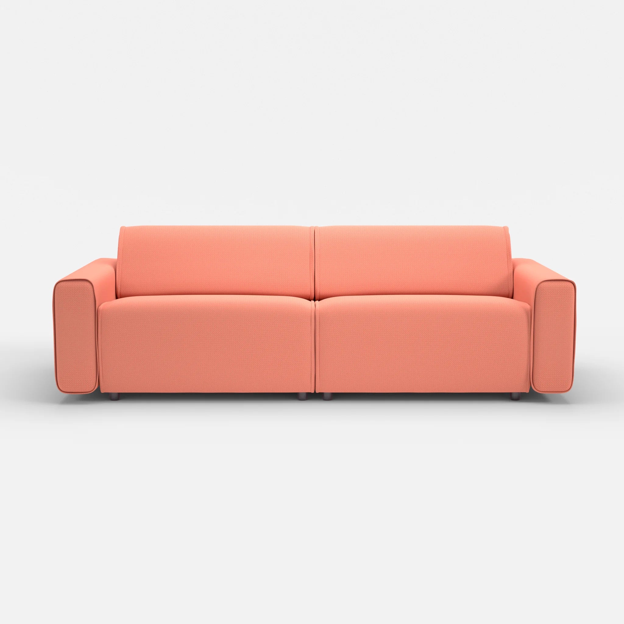 2 Sitzer Sofa Belleform mit breiter Armlehne 4 credograpefruit in Coral von vorne