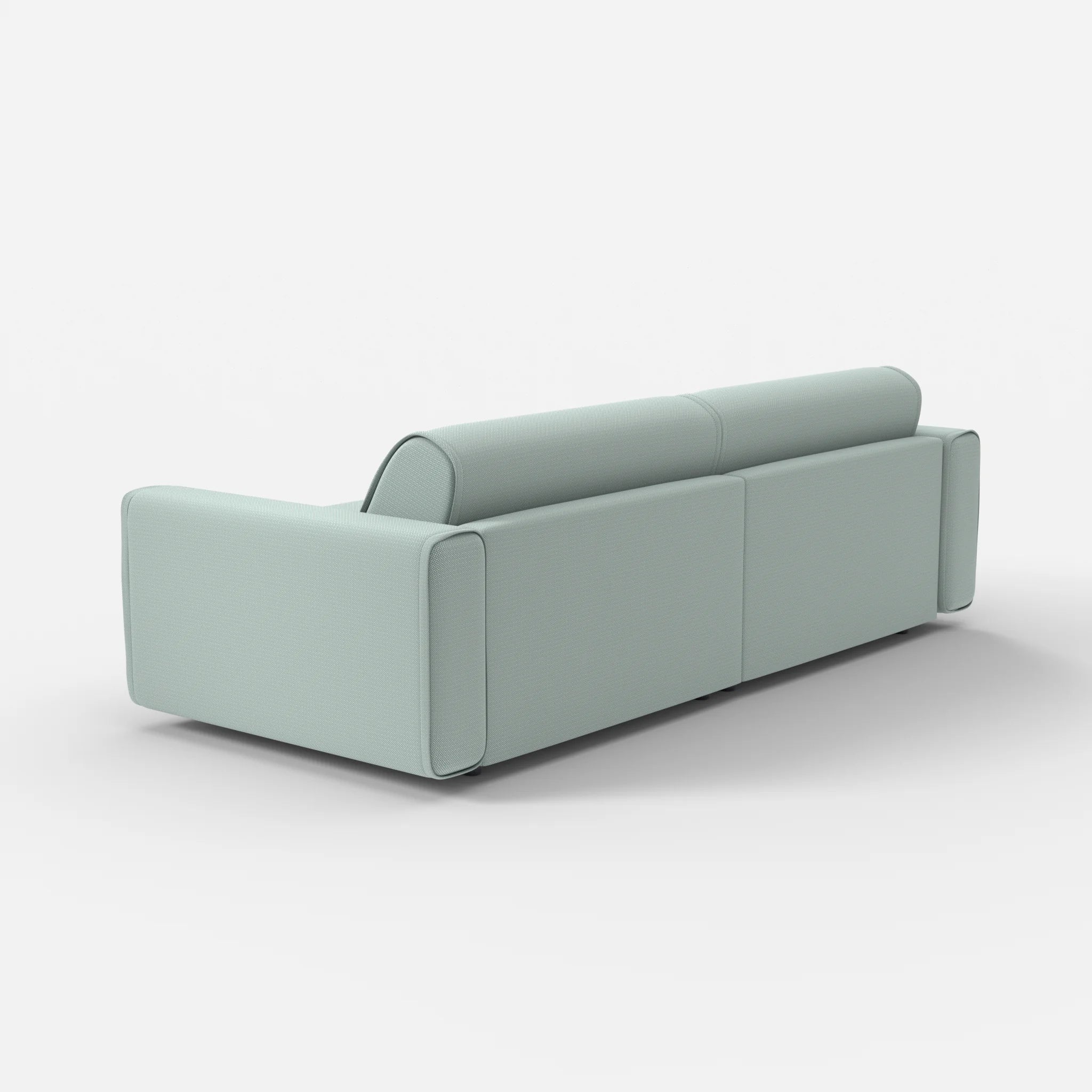 2 Sitzer Sofa Belleform mit breiter Armlehne 4 credolake in Graublau von hinten