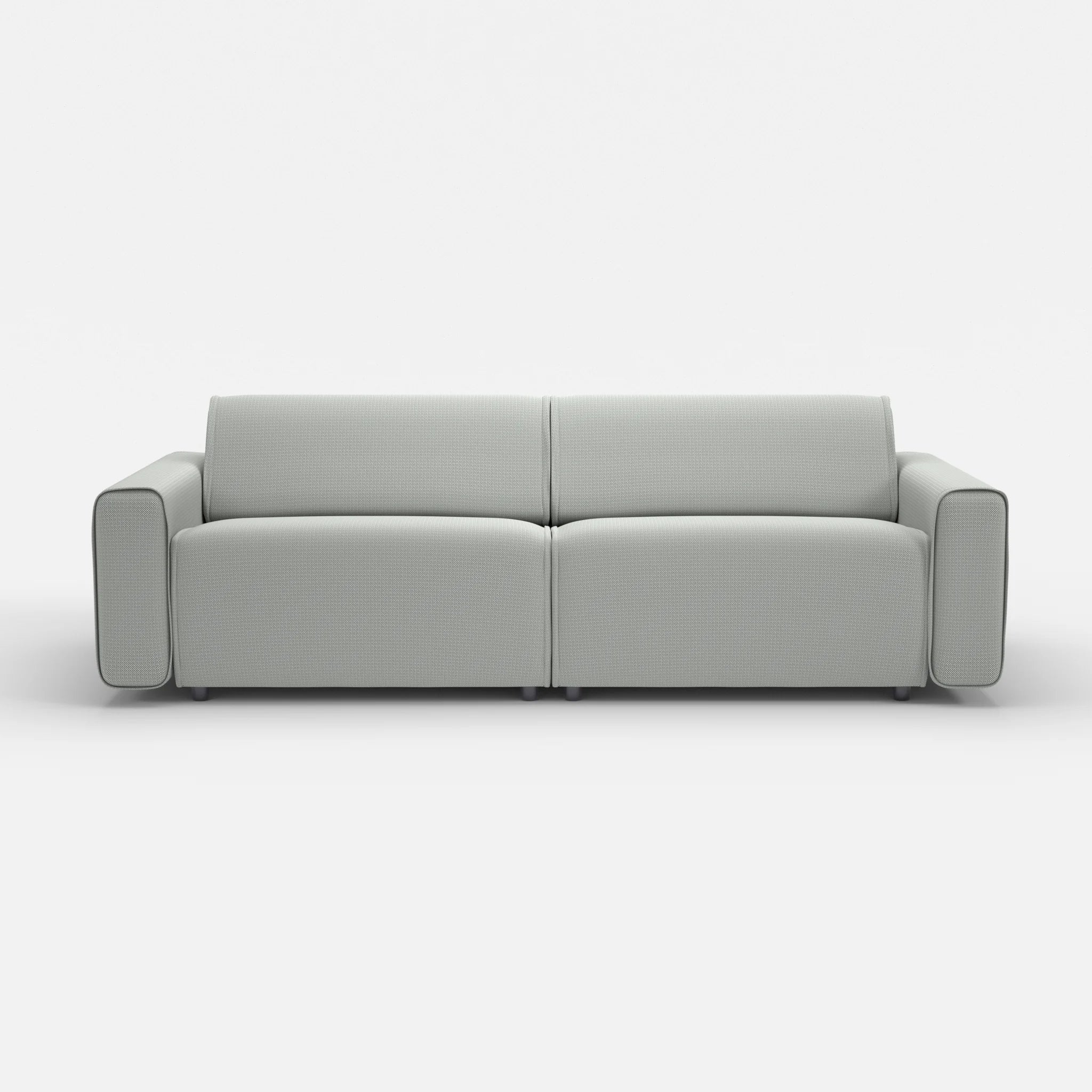 2 Sitzer Sofa Belleform mit breiter Armlehne 4 credopepper in Dunkelgrau von vorne