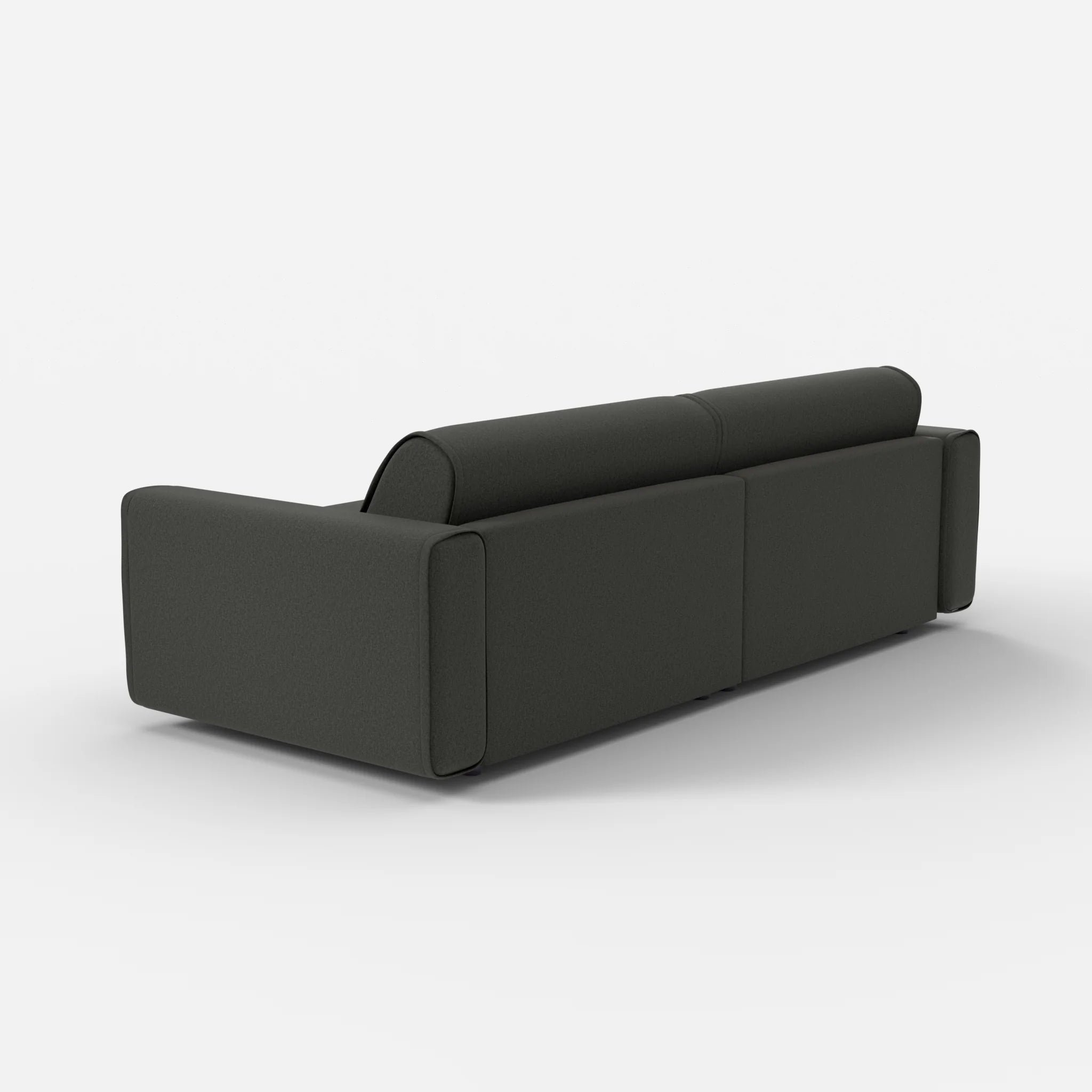 2 Sitzer Sofa Belleform mit breiter Armlehne 4 dama0002 in Anthrazit von hinten