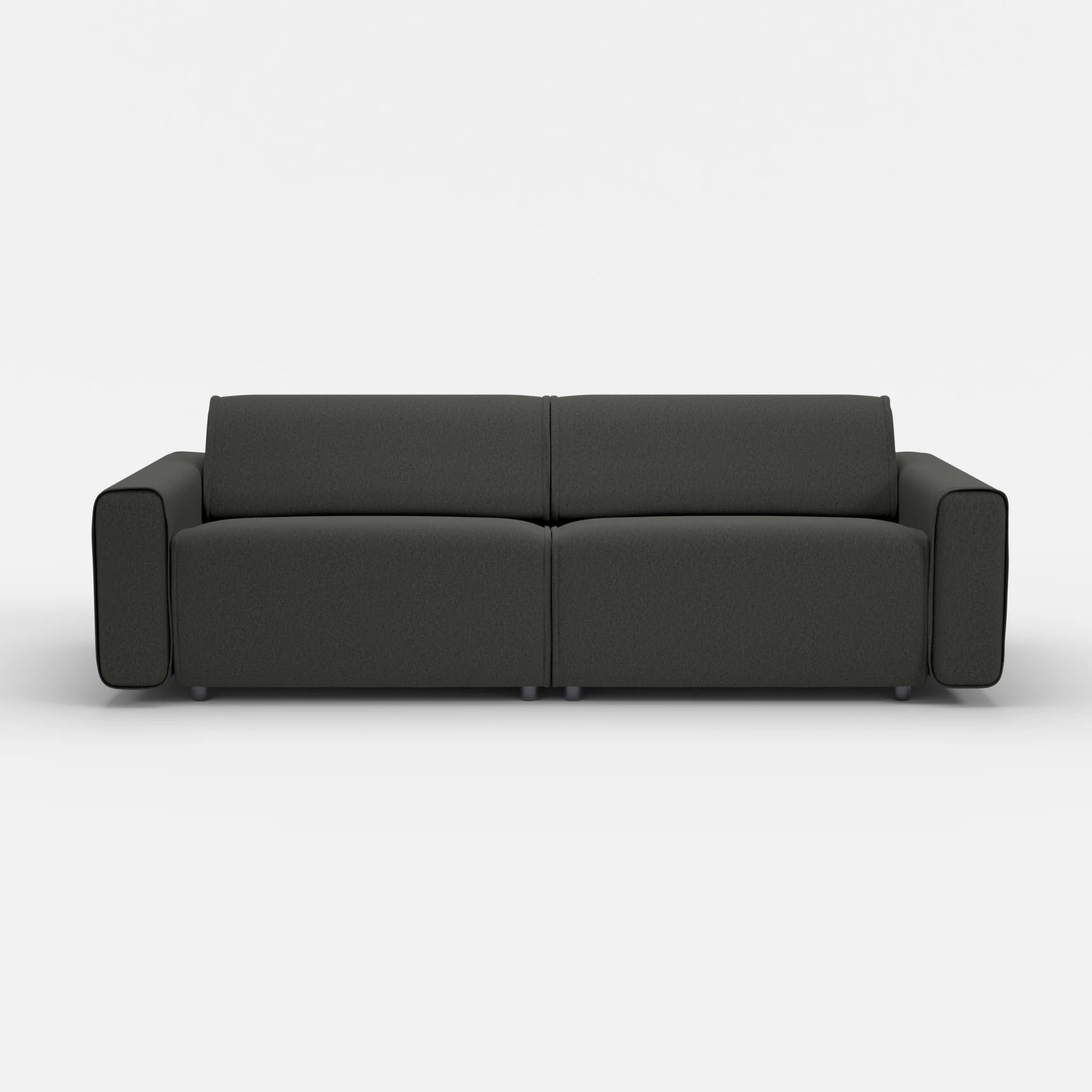 2 Sitzer Sofa Belleform mit breiter Armlehne 4 dama0002 in Anthrazit von vorne