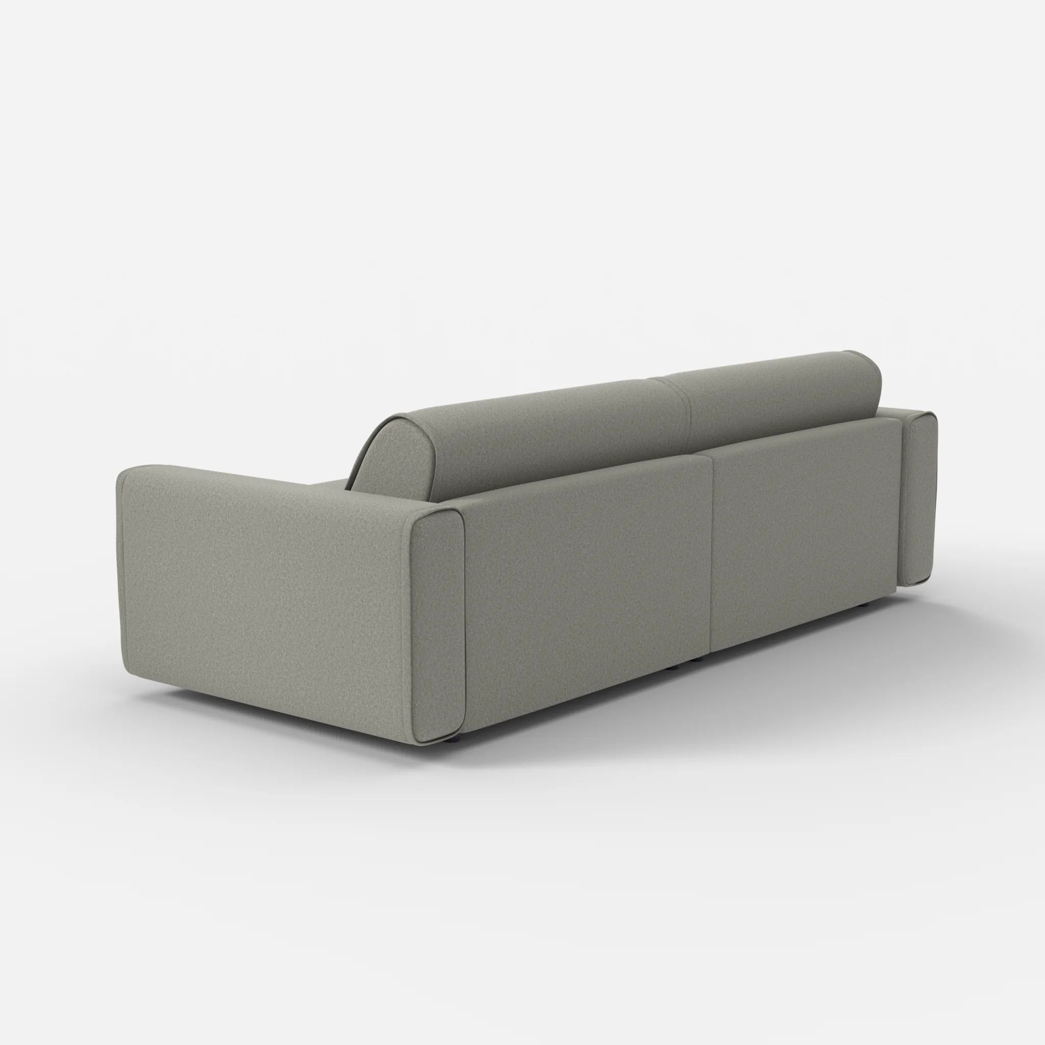 2 Sitzer Sofa Belleform mit breiter Armlehne 4 dama0003 in Mittelgrau von hinten