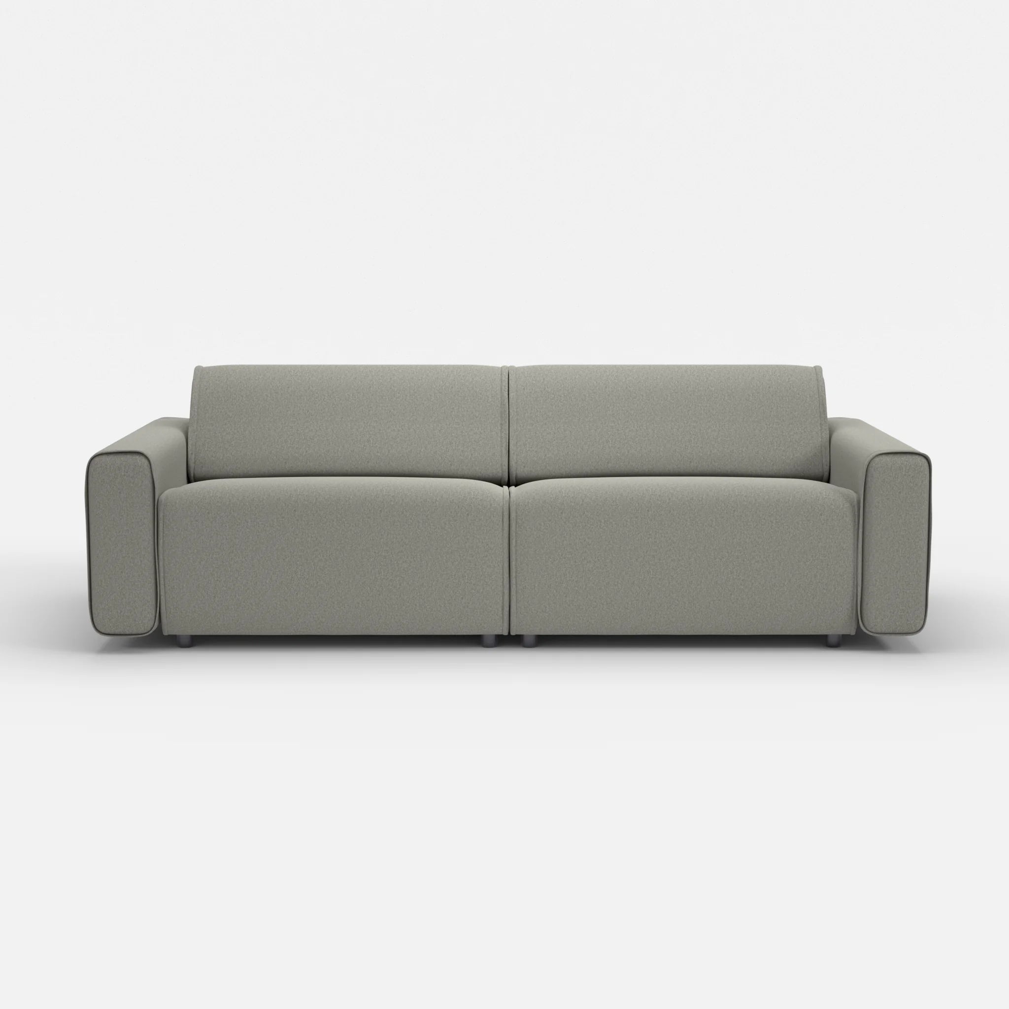 2 Sitzer Sofa Belleform mit breiter Armlehne 4 dama0003 in Mittelgrau von vorne