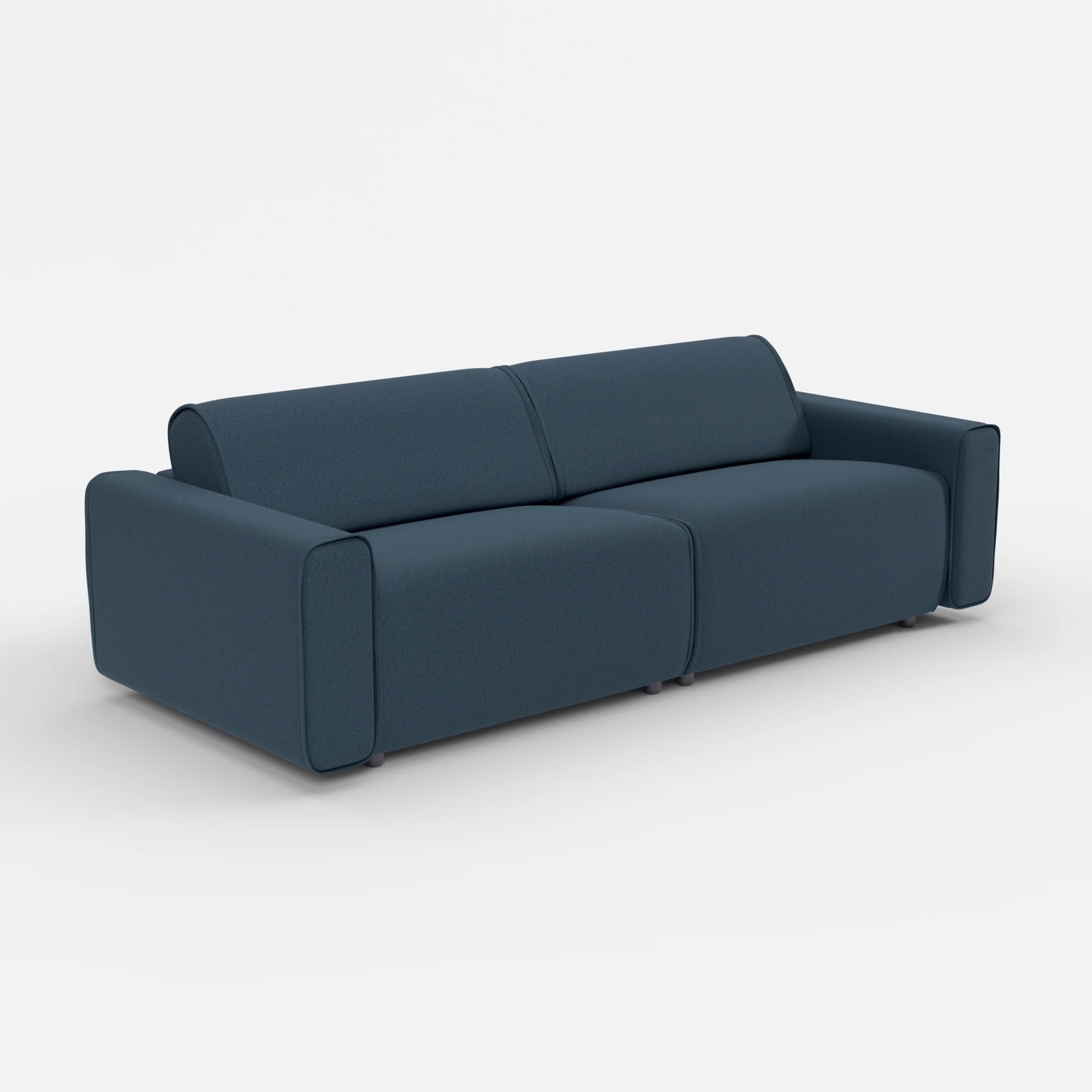 2 Sitzer Sofa Belleform mit breiter Armlehne 4 dama0014 in Dunkelblau von der Seite