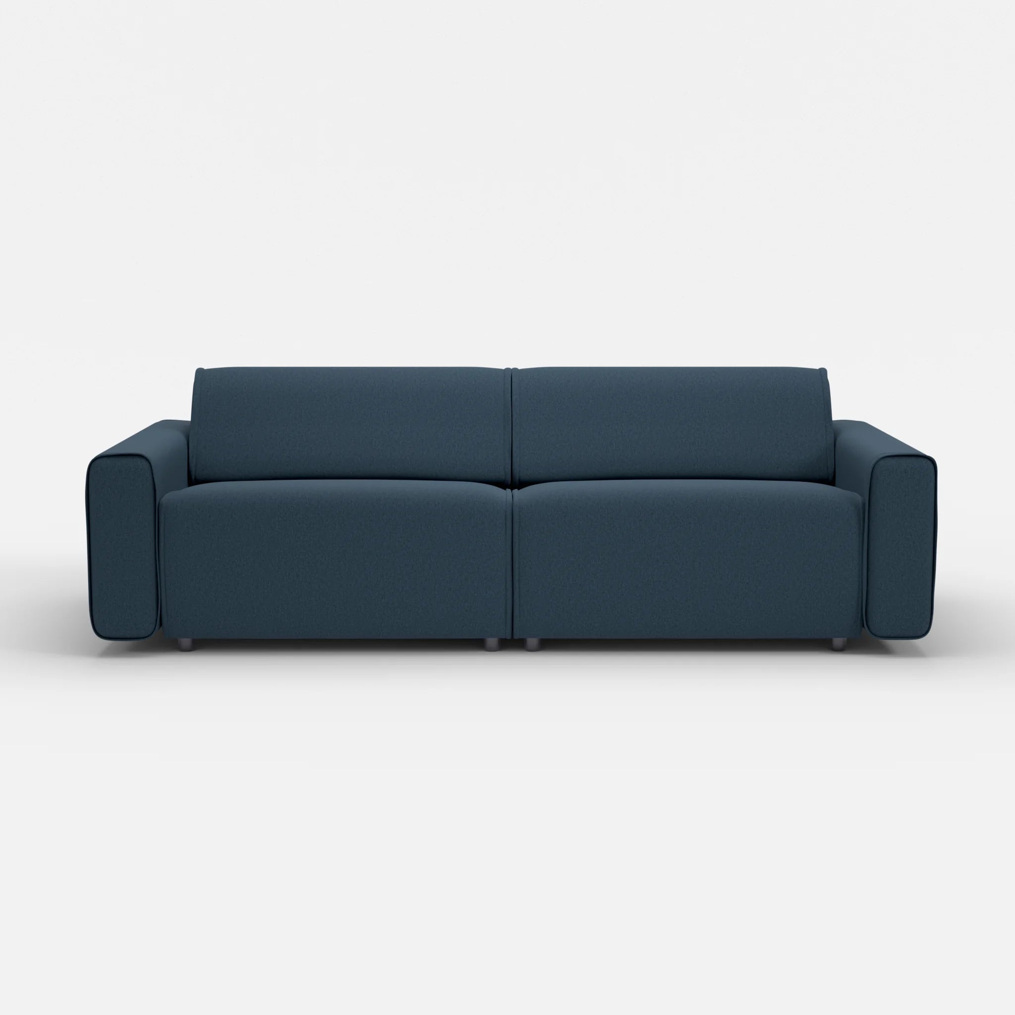 2 Sitzer Sofa Belleform mit breiter Armlehne 4 dama0014 in Dunkelblau von vorne