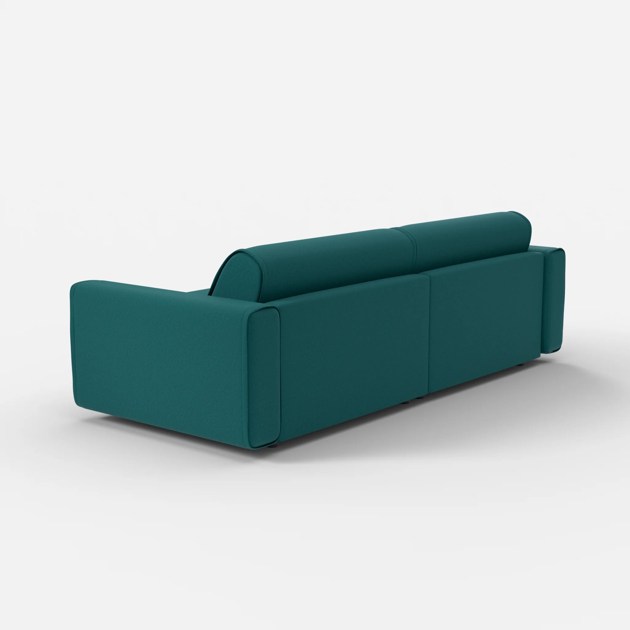 2 Sitzer Sofa Belleform mit breiter Armlehne 4 dama0018 in Türkis von hinten